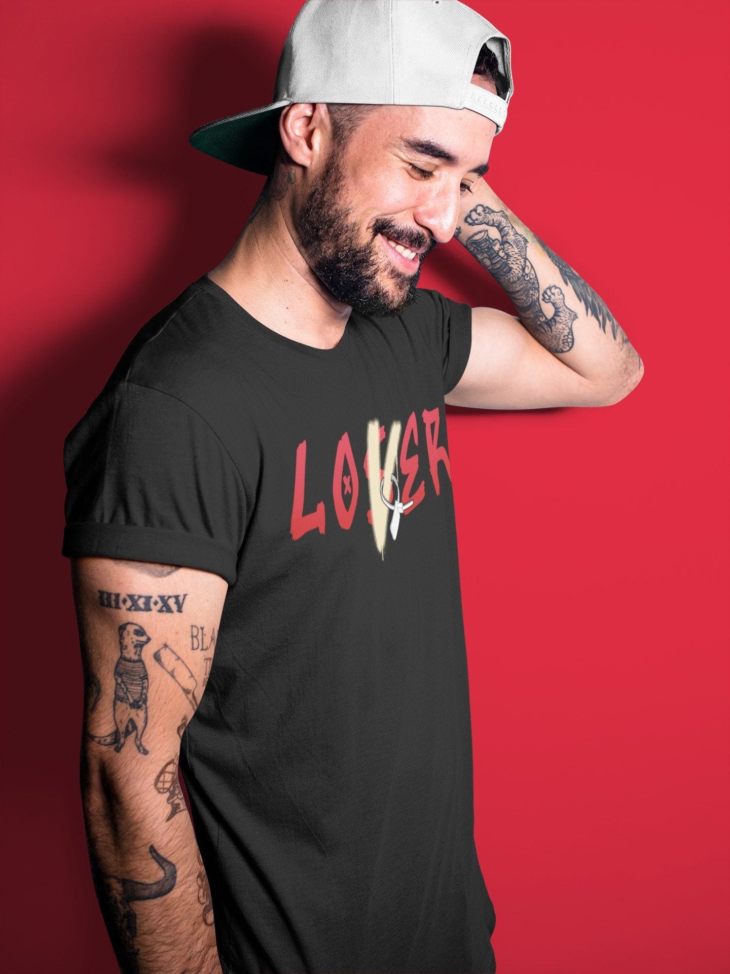 Jordan 2 OFF-WHITE Varsity Red Shirt To Match Jordans Loser Lover Sneaker Tees Jordan 2 OFF-WHITE Varsity Red Drip Gear Zone Sneaker Matching Clothing Unisex Shirts