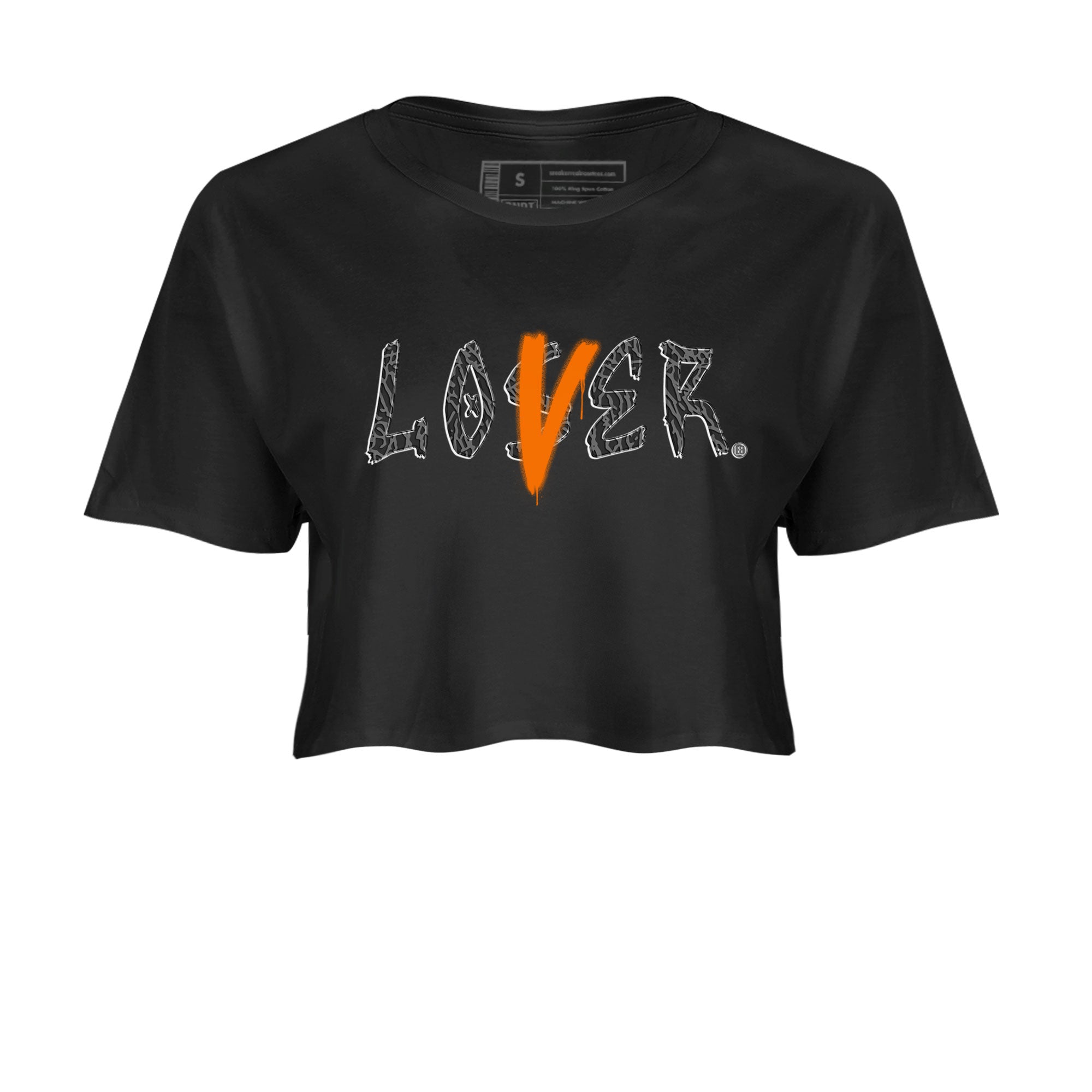 Air Jordan 3 Fear shirt to match jordans Loser Lover sneaker tees Air Jordan 3 Fear Drip Gear Zone Black 2 Crop T-Shirt