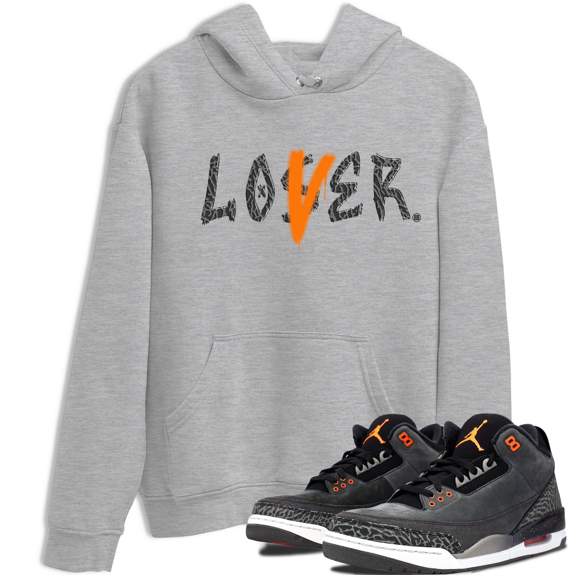 Air Jordan 3 Fear shirt to match jordans Loser Lover sneaker tees Air Jordan 3 Fear Drip Gear Zone Unisex Heather Grey 1 T-Shirt