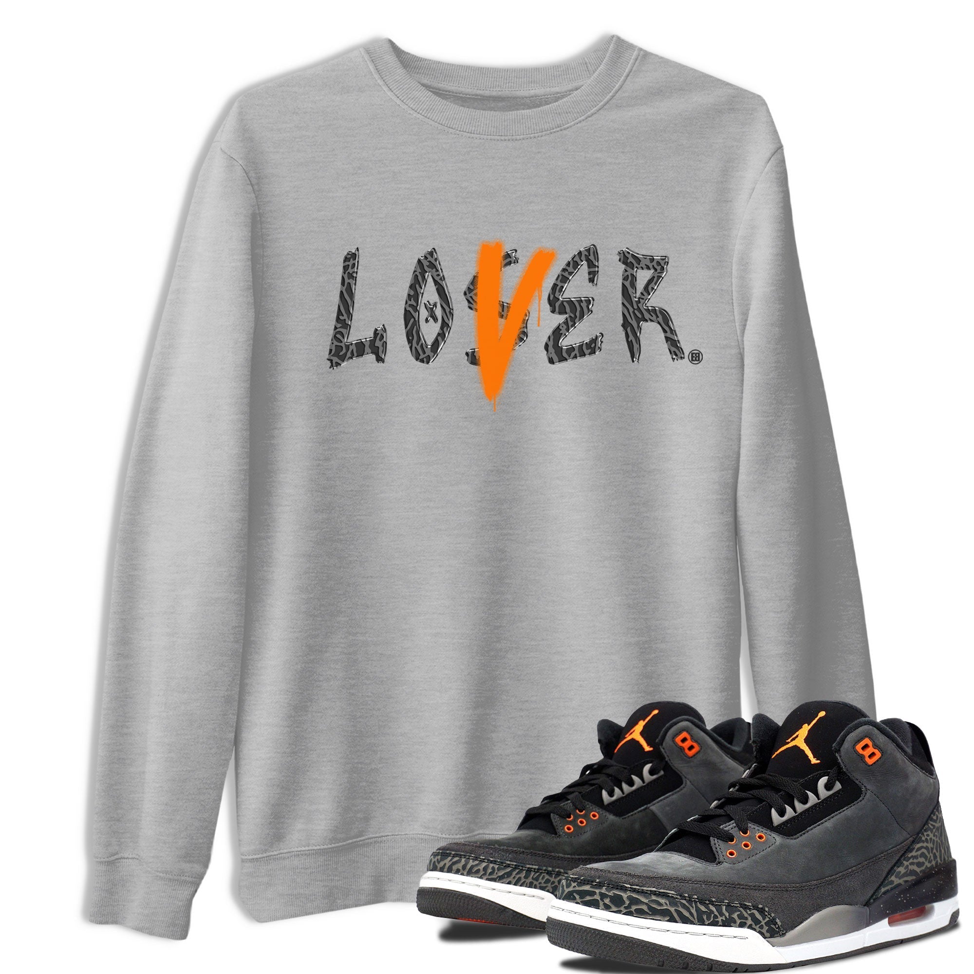 Air Jordan 3 Fear shirt to match jordans Loser Lover sneaker tees Air Jordan 3 Fear Drip Gear Zone Unisex Heather Grey 1 T-Shirt