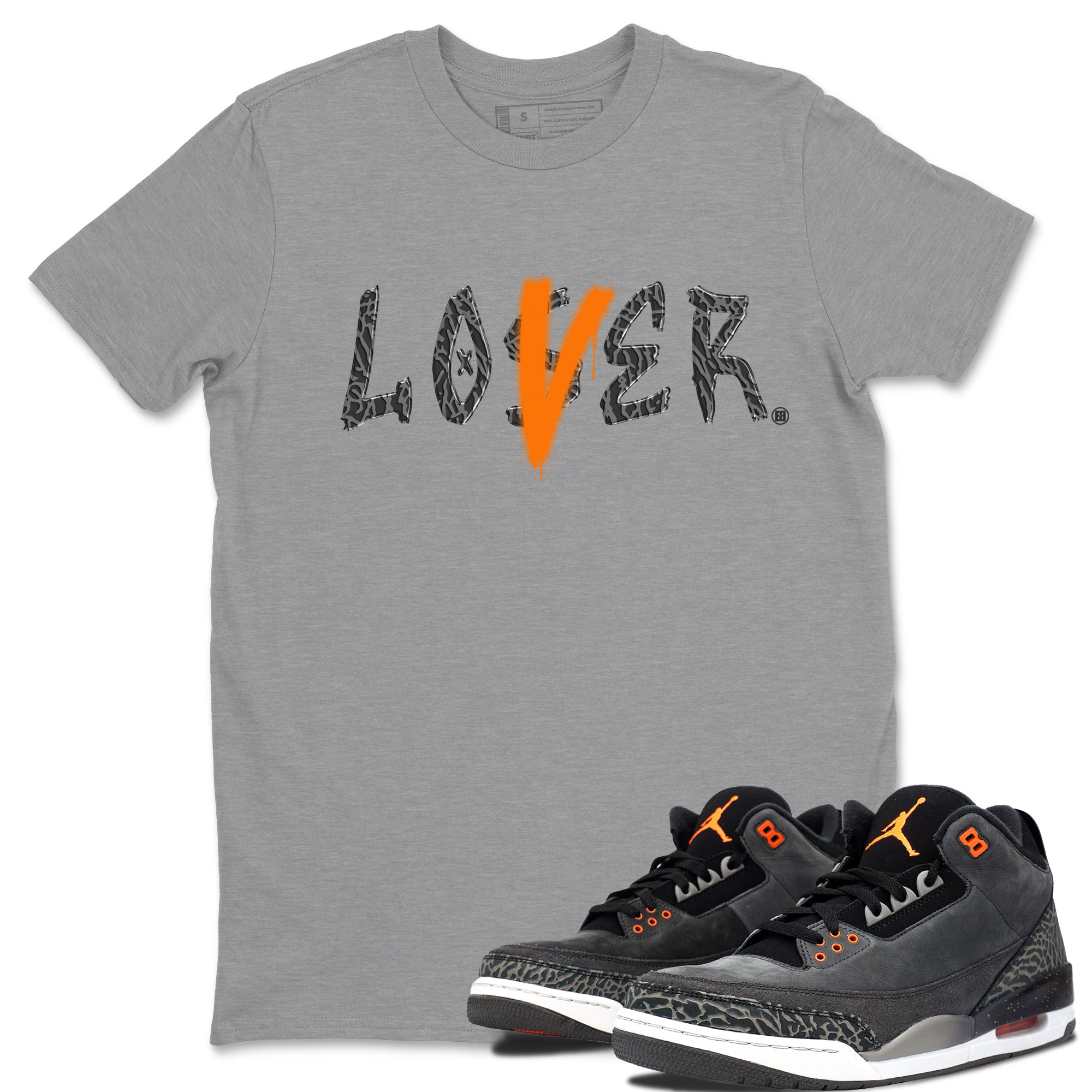 Air Jordan 3 Fear shirt to match jordans Loser Lover sneaker tees Air Jordan 3 Fear Drip Gear Zone Unisex Heather Grey 1 T-Shirt