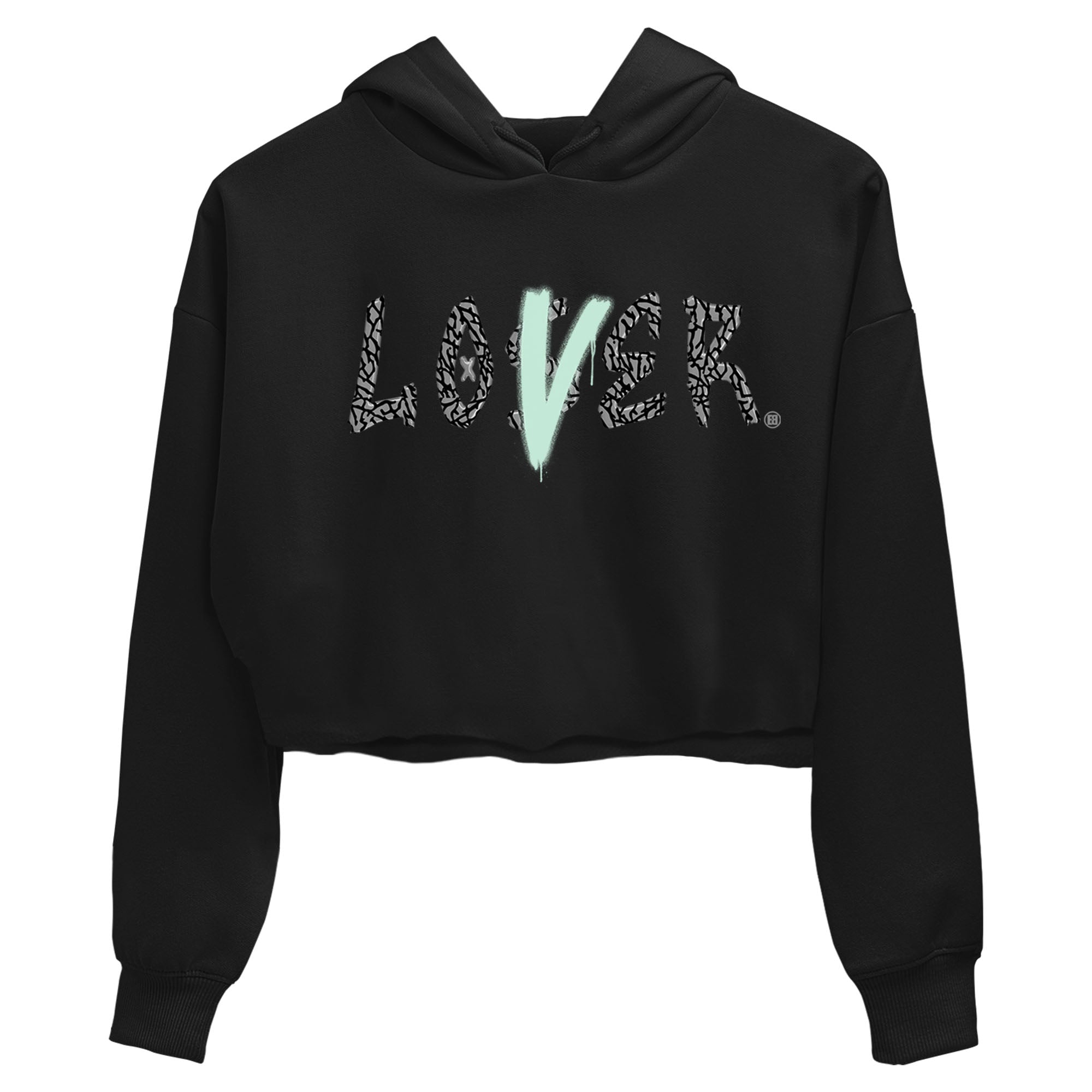 3s Green Glow shirt to match jordans Loser Lover sneaker tees Air Jordan 3 Retro Green Glow Drip Gear Zone Black 2 crop length shirt