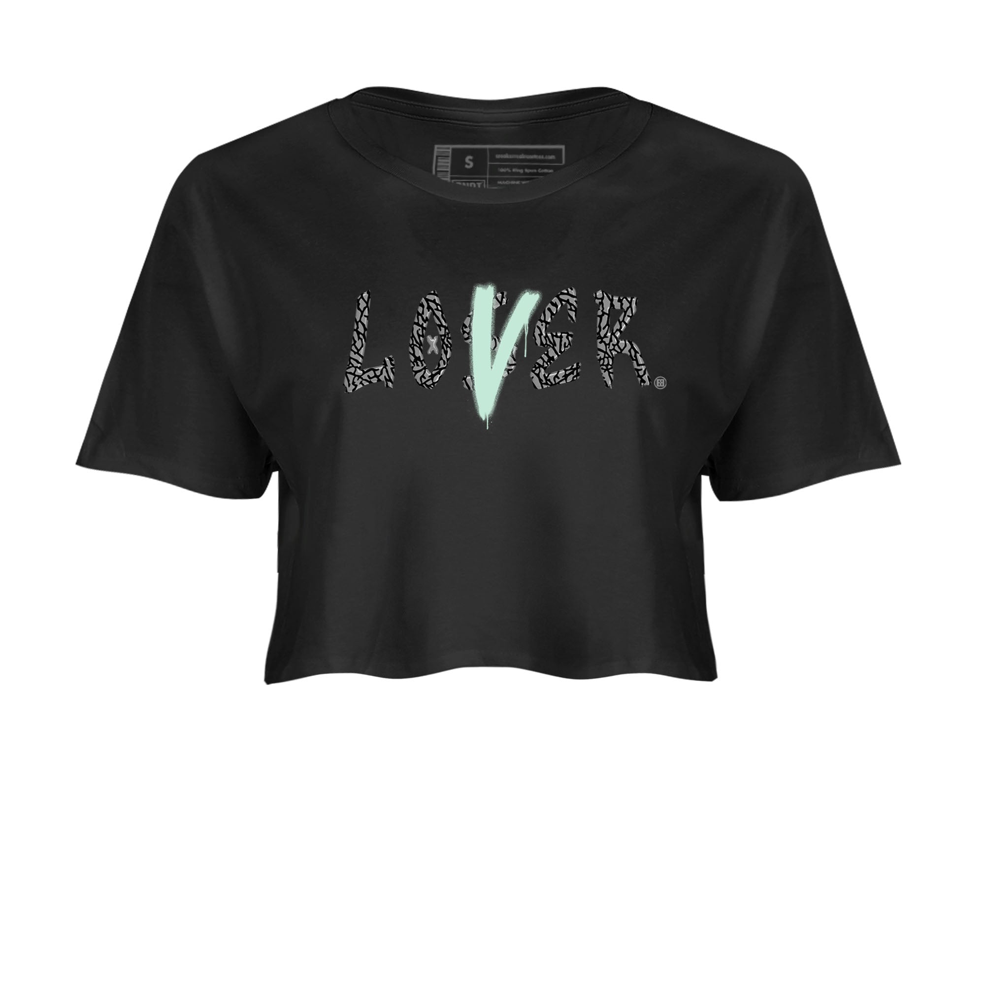 3s Green Glow shirt to match jordans Loser Lover sneaker tees Air Jordan 3 Retro Green Glow Drip Gear Zone Black 2 crop length shirt