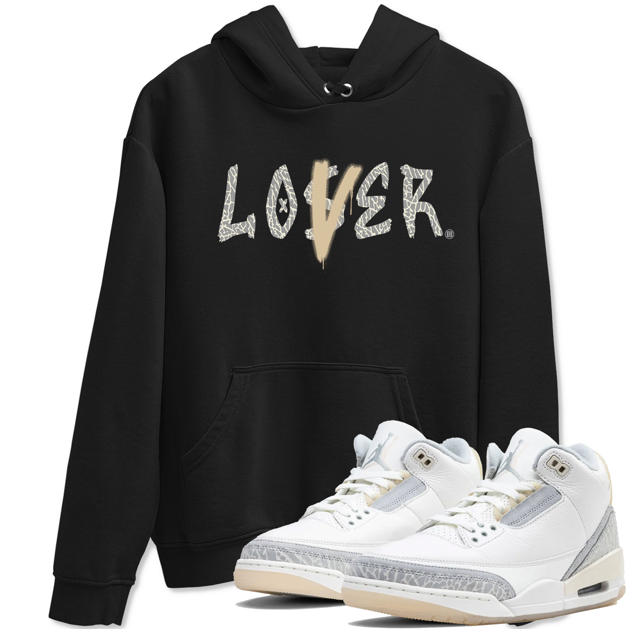 Jordan 3 Craft Ivory shirt to match jordans Loser Lover sneaker tees 3s Ivory Drip Gear Zone unisex cotton Black 1 crew neck shirt