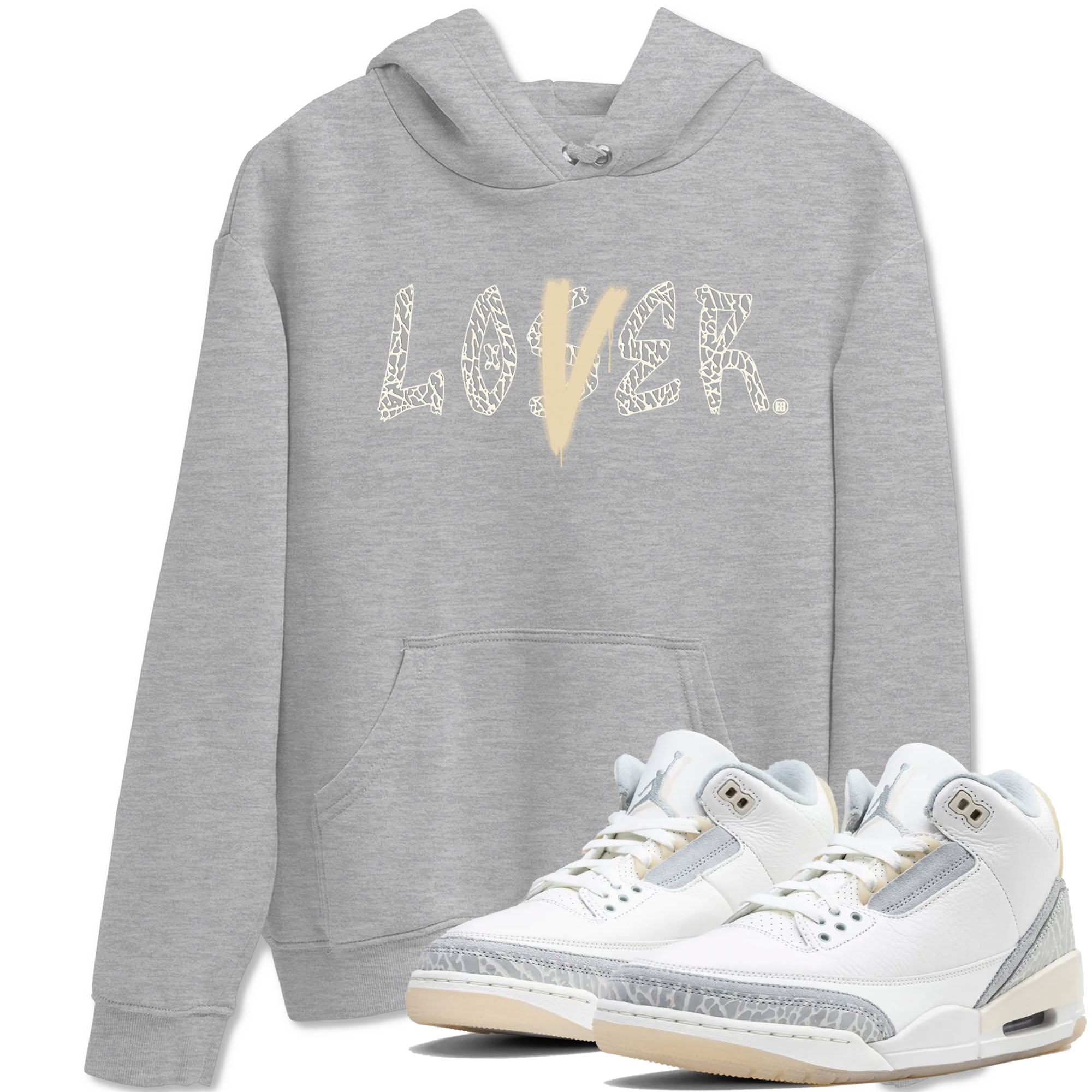 Jordan 3 Craft Ivory shirt to match jordans Loser Lover sneaker tees 3s Ivory Drip Gear Zone unisex cotton Heather Grey 1 crew neck shirt