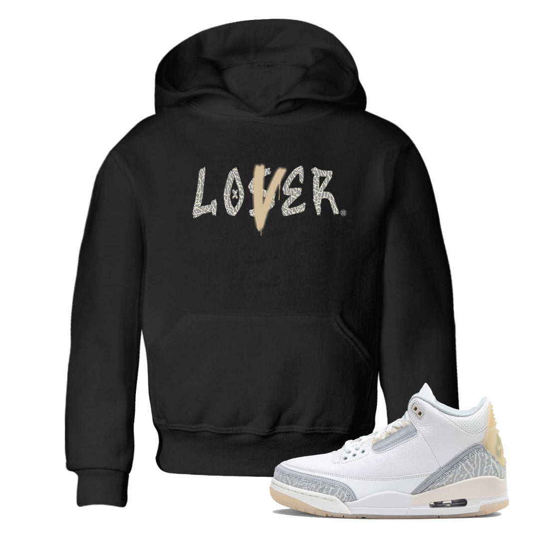 Jordan 3 Craft Ivory shirt to match jordans Loser Lover sneaker tees 3s Ivory Drip Gear Zone baby toddler Black 1 cotton Shirt