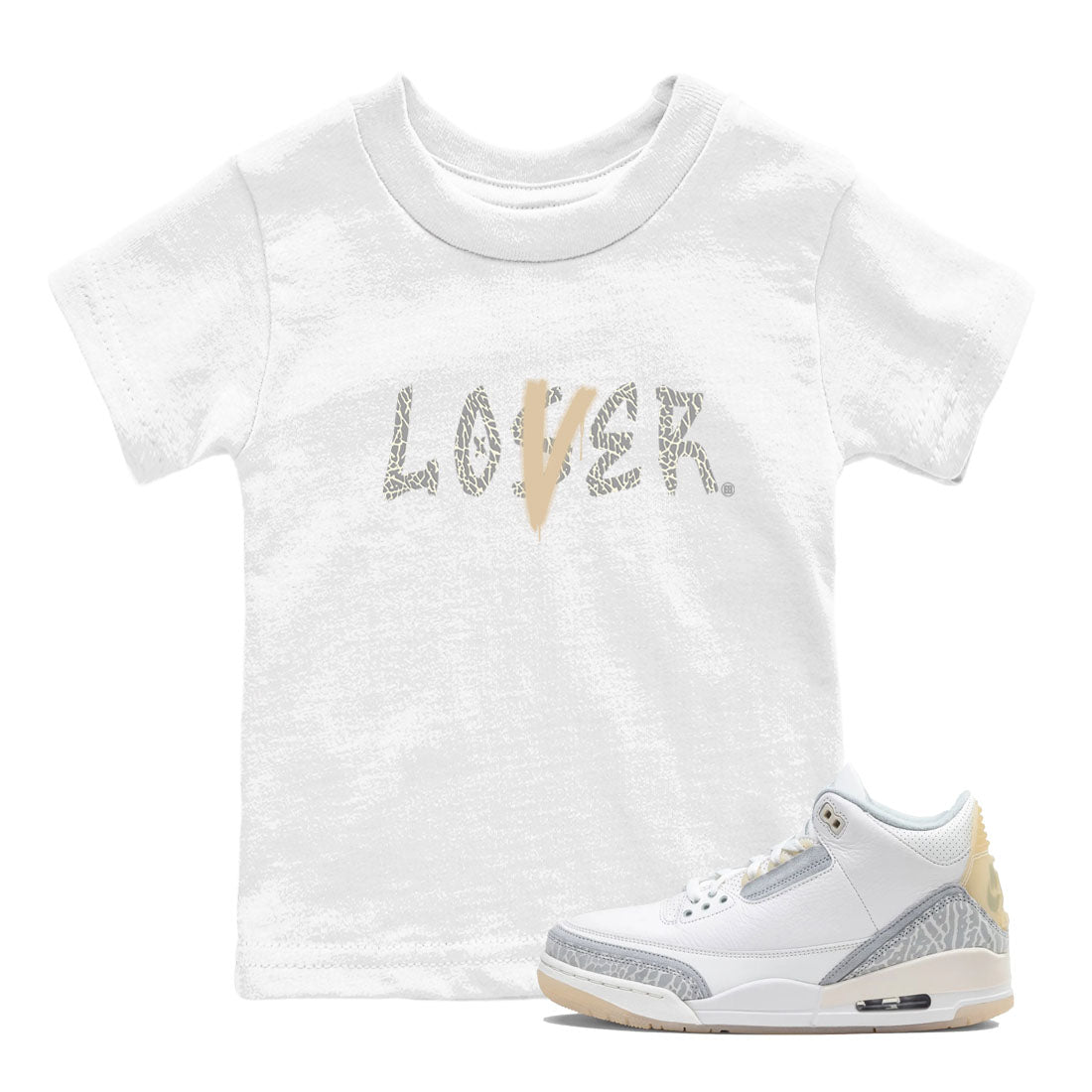 Jordan 3 Craft Ivory shirt to match jordans Loser Lover sneaker tees 3s Ivory Drip Gear Zone baby toddler White 1 cotton Shirt