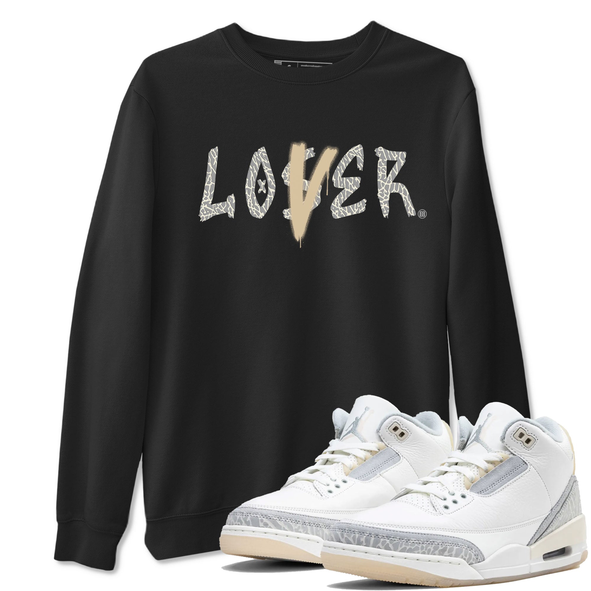 Jordan 3 Craft Ivory shirt to match jordans Loser Lover sneaker tees 3s Ivory Drip Gear Zone unisex cotton Black 1 crew neck shirt