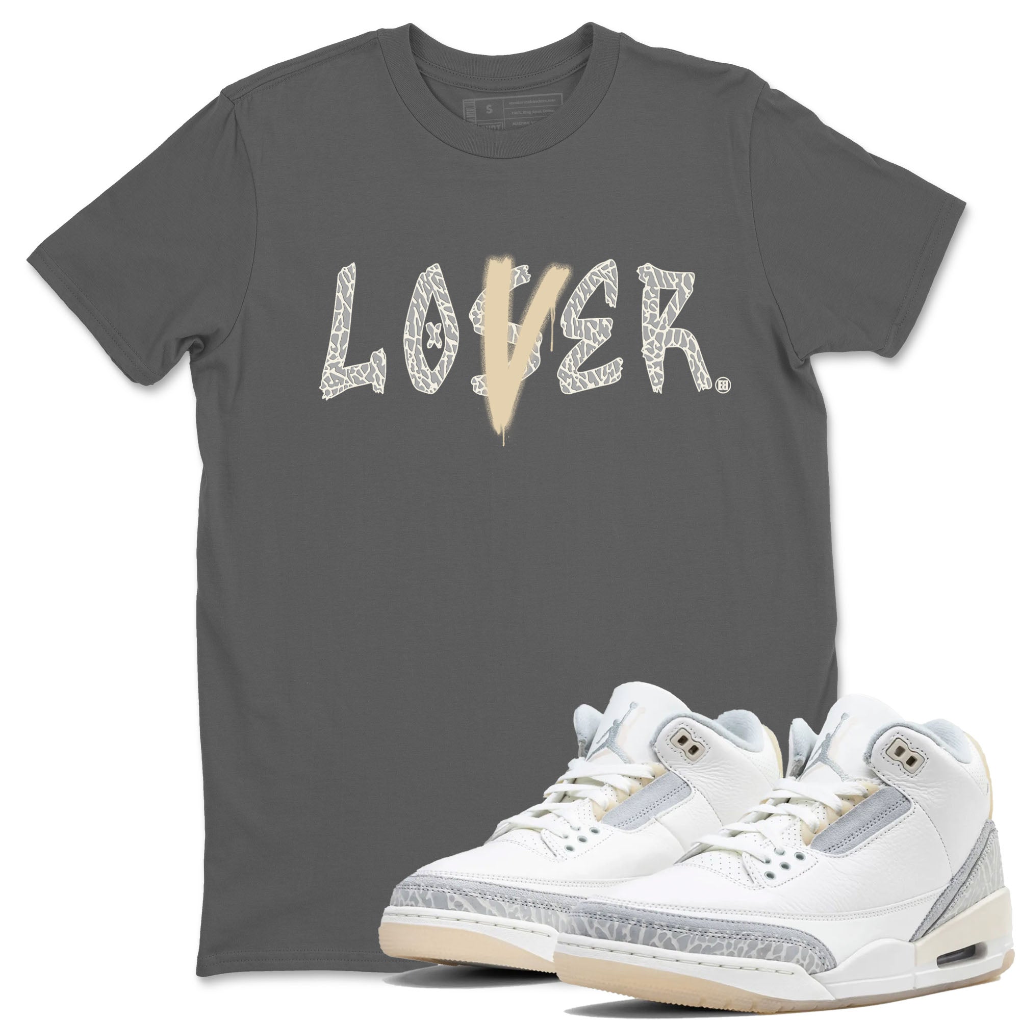 Jordan 3 Craft Ivory shirt to match jordans Loser Lover sneaker tees 3s Ivory Drip Gear Zone unisex cotton Cool Grey 1 crew neck shirt