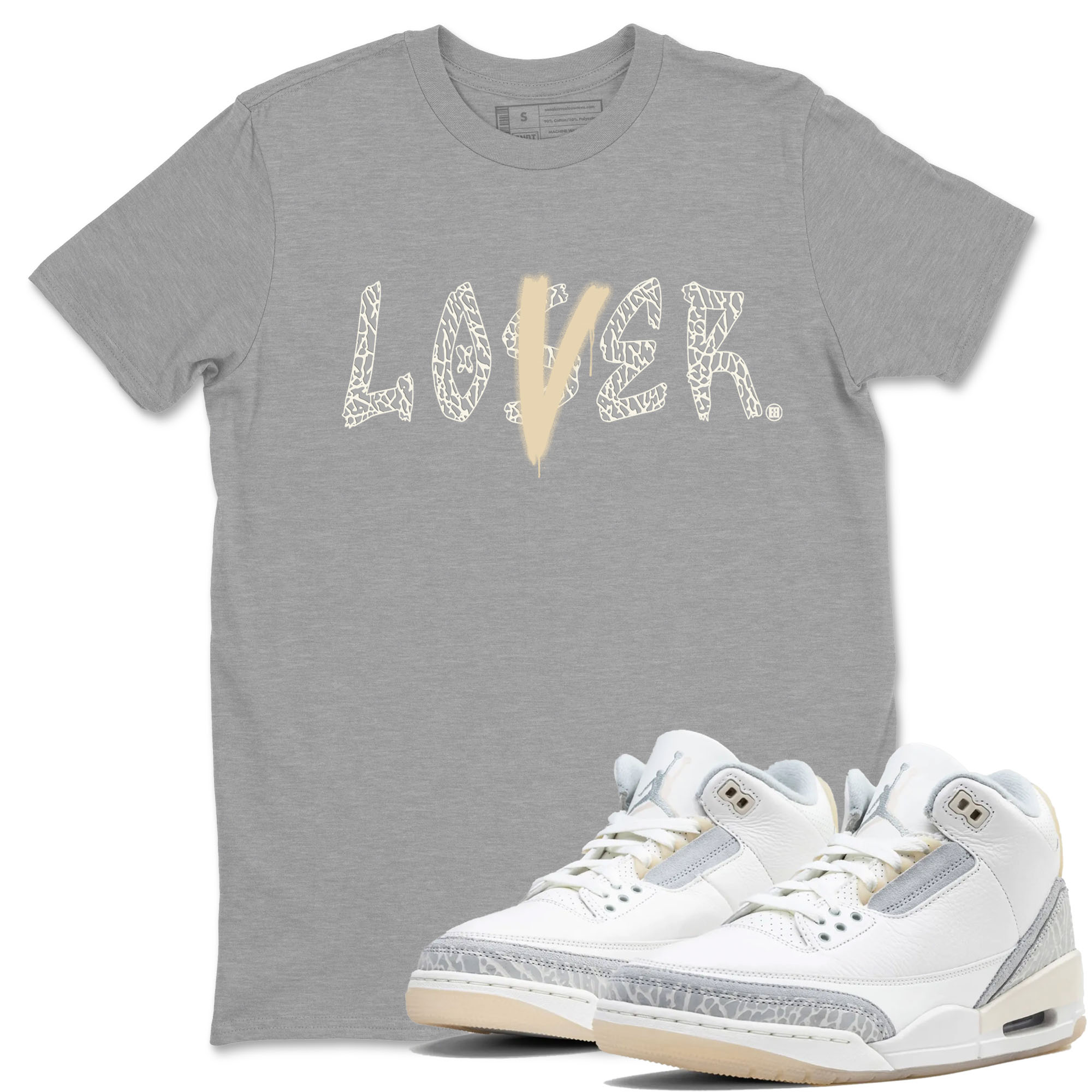 Jordan 3 Craft Ivory shirt to match jordans Loser Lover sneaker tees 3s Ivory Drip Gear Zone unisex cotton Heather Grey 1 crew neck shirt