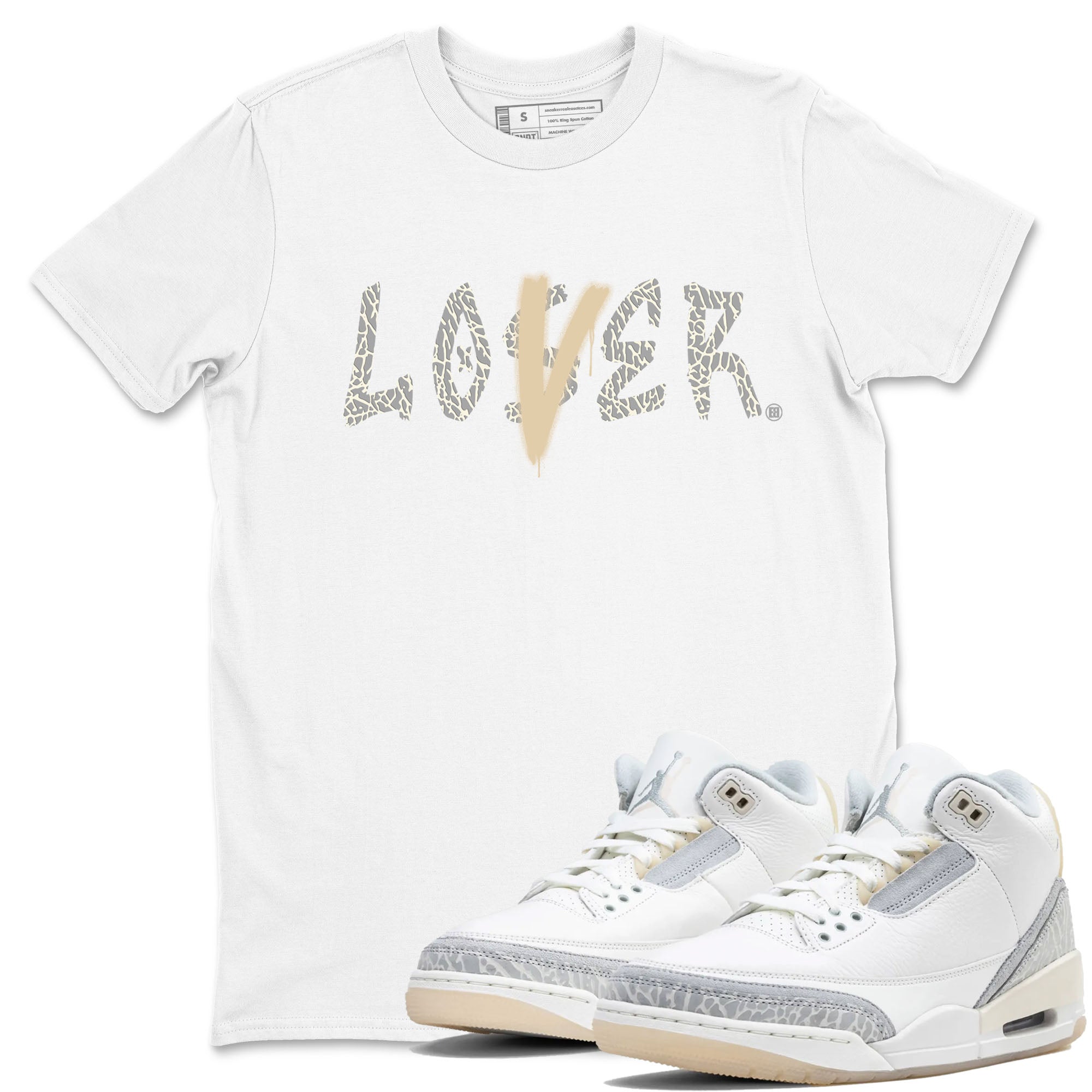Jordan 3 Craft Ivory shirt to match jordans Loser Lover sneaker tees 3s Ivory Drip Gear Zone unisex cotton White 1 crew neck shirt