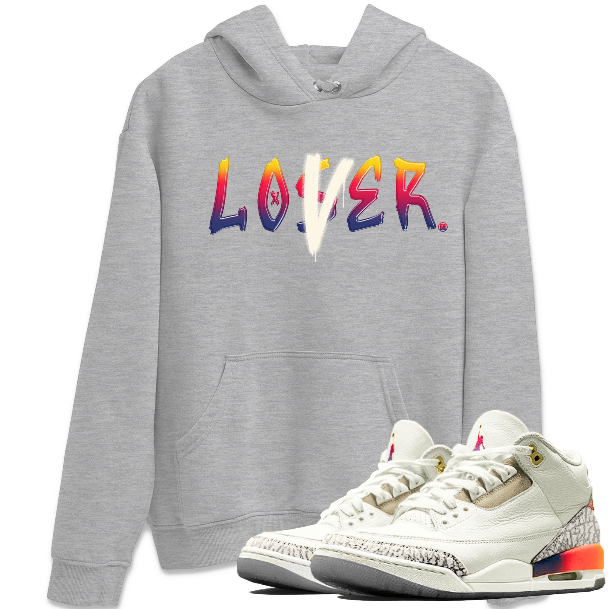Air Jordan 3 X J Balvin shirt to match jordans Loser Lover Streetwear Sneaker Shirt Air Jordan 3 X J Balvin Drip Gear Zone Sneaker Matching Clothing LGBT Pride T-Shirt Unisex Heather Grey 1 T-Shirt