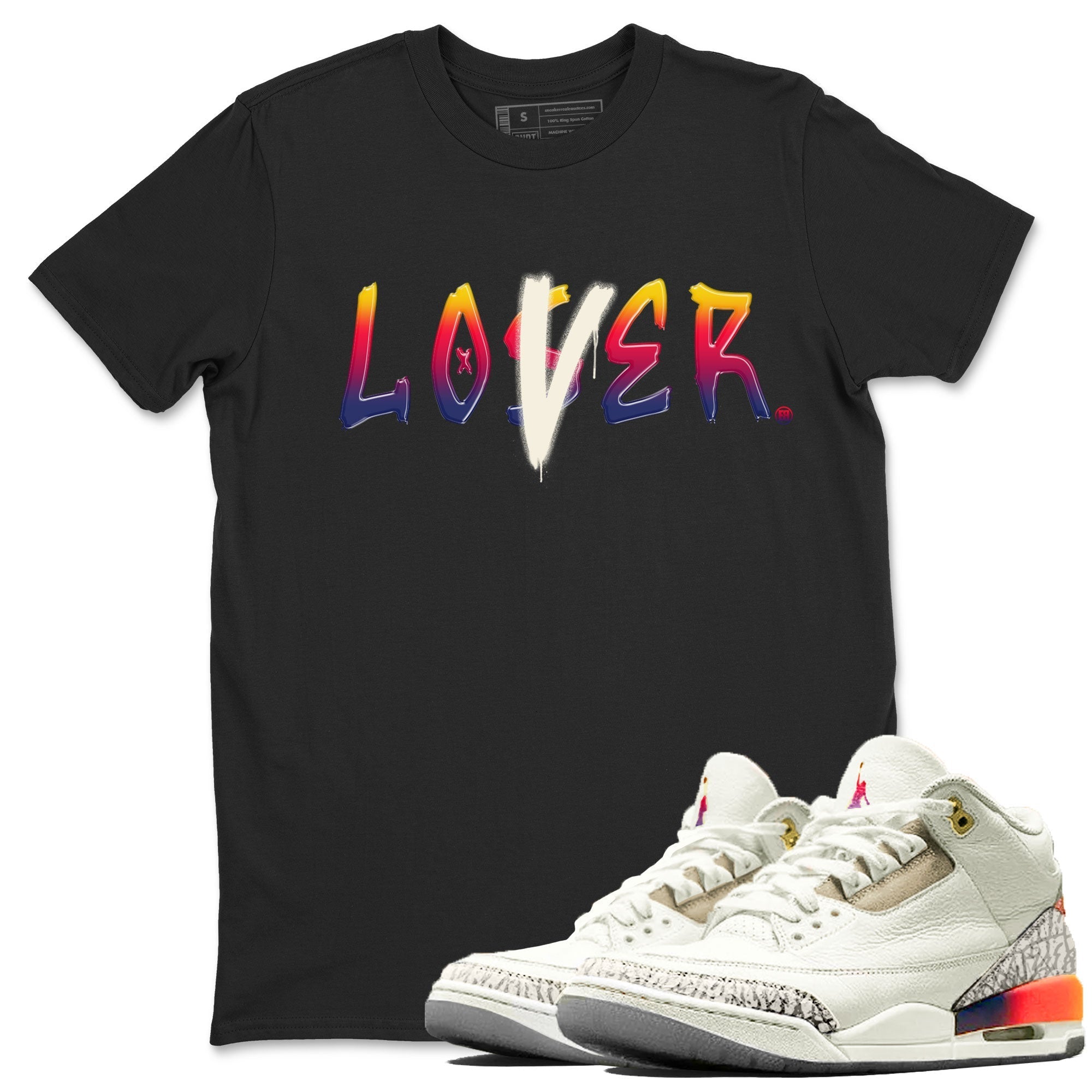 Air Jordan 3 X J Balvin shirt to match jordans Loser Lover Streetwear Sneaker Shirt Air Jordan 3 X J Balvin Drip Gear Zone Sneaker Matching Clothing LGBT Pride T-Shirt Unisex Black 1 T-Shirt