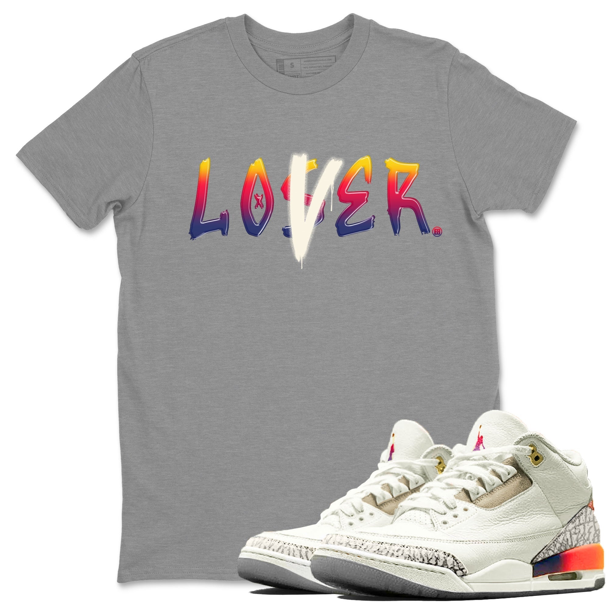 Air Jordan 3 X J Balvin shirt to match jordans Loser Lover Streetwear Sneaker Shirt Air Jordan 3 X J Balvin Drip Gear Zone Sneaker Matching Clothing LGBT Pride T-Shirt Unisex Heather Grey 1 T-Shirt