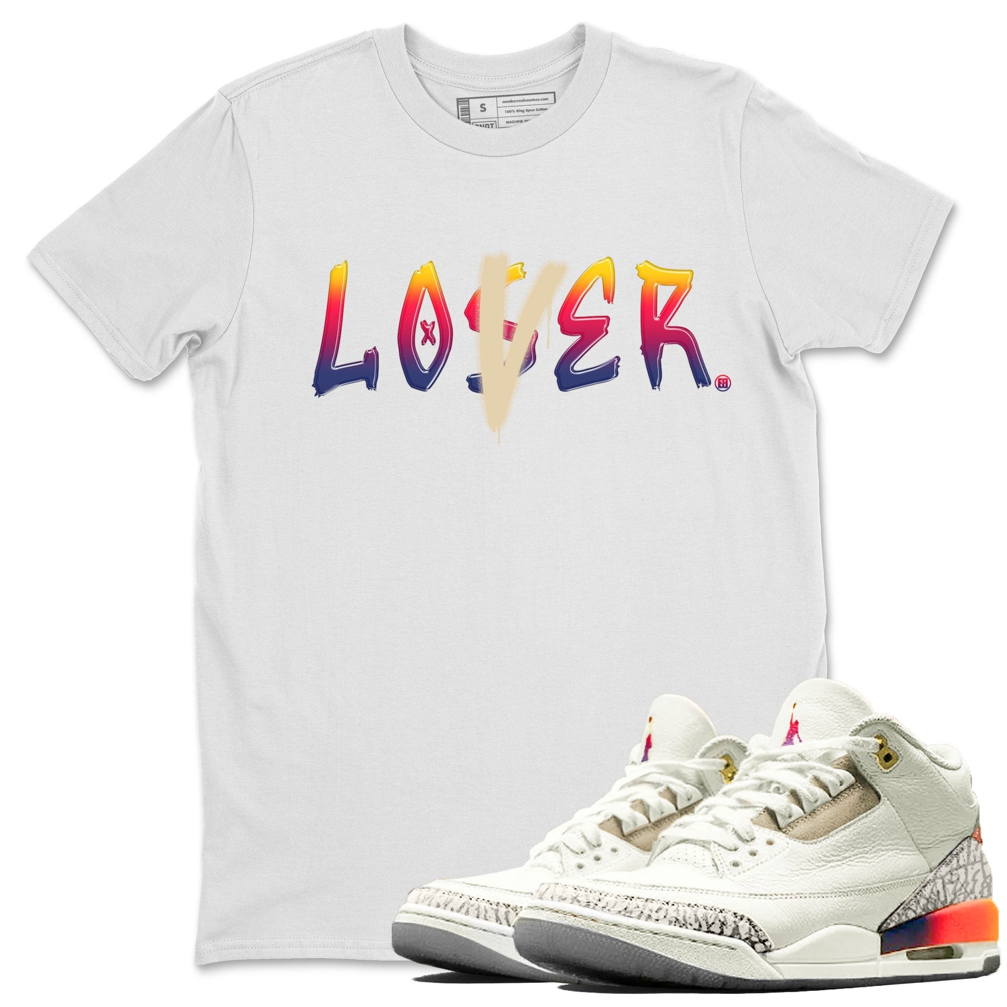 Air Jordan 3 X J Balvin shirt to match jordans Loser Lover Streetwear Sneaker Shirt Air Jordan 3 X J Balvin Drip Gear Zone Sneaker Matching Clothing LGBT Pride T-Shirt Unisex White 1 T-Shirt