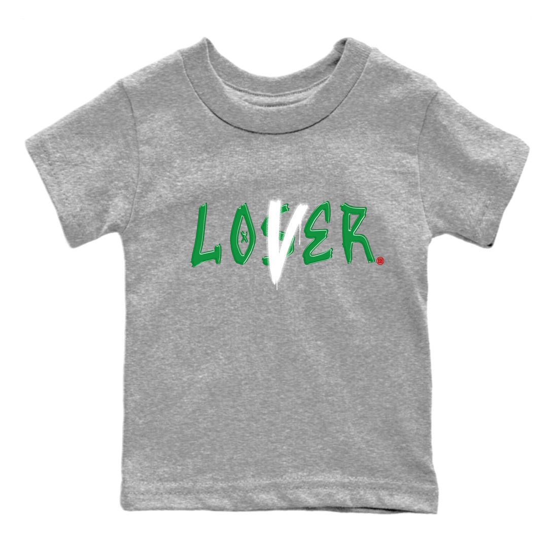Air Jordan 3 Lucky Green Sneaker Match Tees Loser Lover Streetwear Sneaker Shirt Jordan 3 Retro Lucky Green Sneaker Release Tees Kids Shirts Heather Grey 2