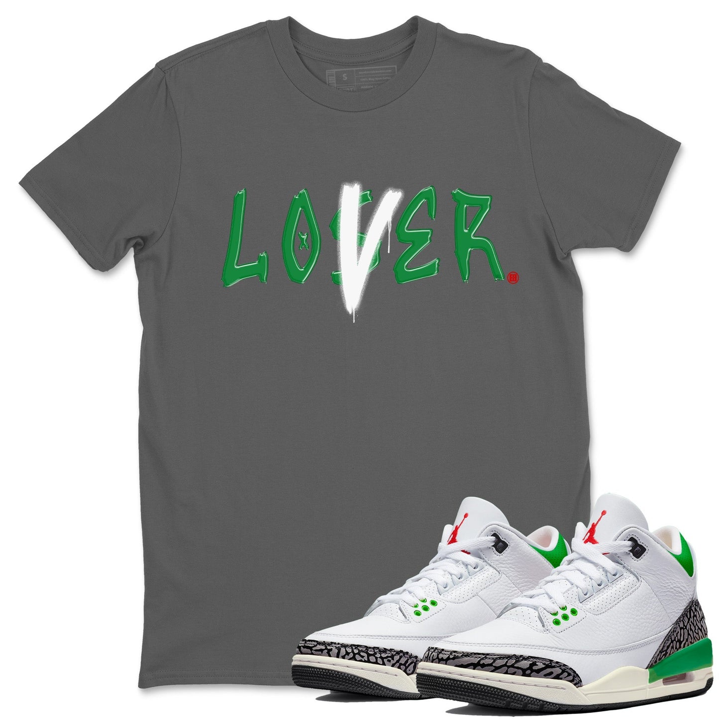 Air Jordan 3 Lucky Green Sneaker Match Tees Loser Lover Streetwear Sneaker Shirt Jordan 3 Retro Lucky Green Sneaker Release Tees Unisex Shirts Cool Grey 1