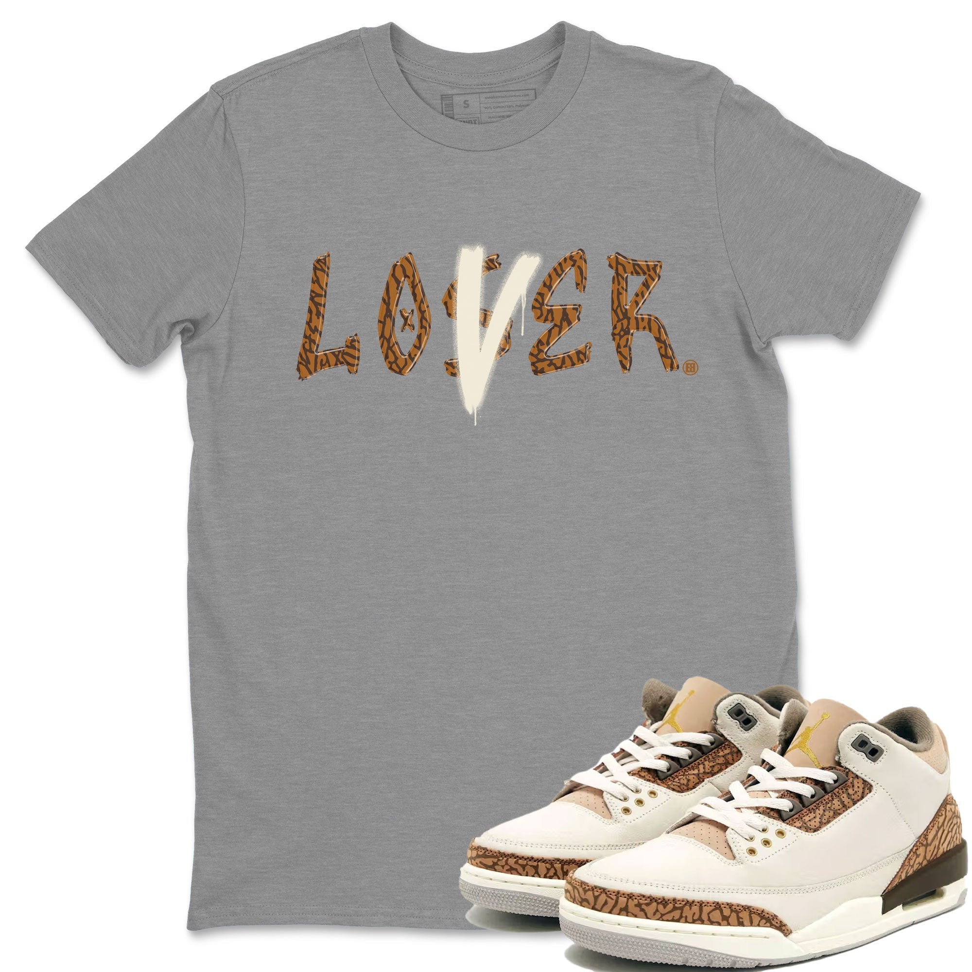 Air Jordan 3 Palomino shirt to match jordans Loser Lover Streetwear Sneaker Shirt Jordan 3 Retro Palomino Drip Gear Zone Sneaker Matching Clothing Unisex Heather Grey 1 T-Shirt