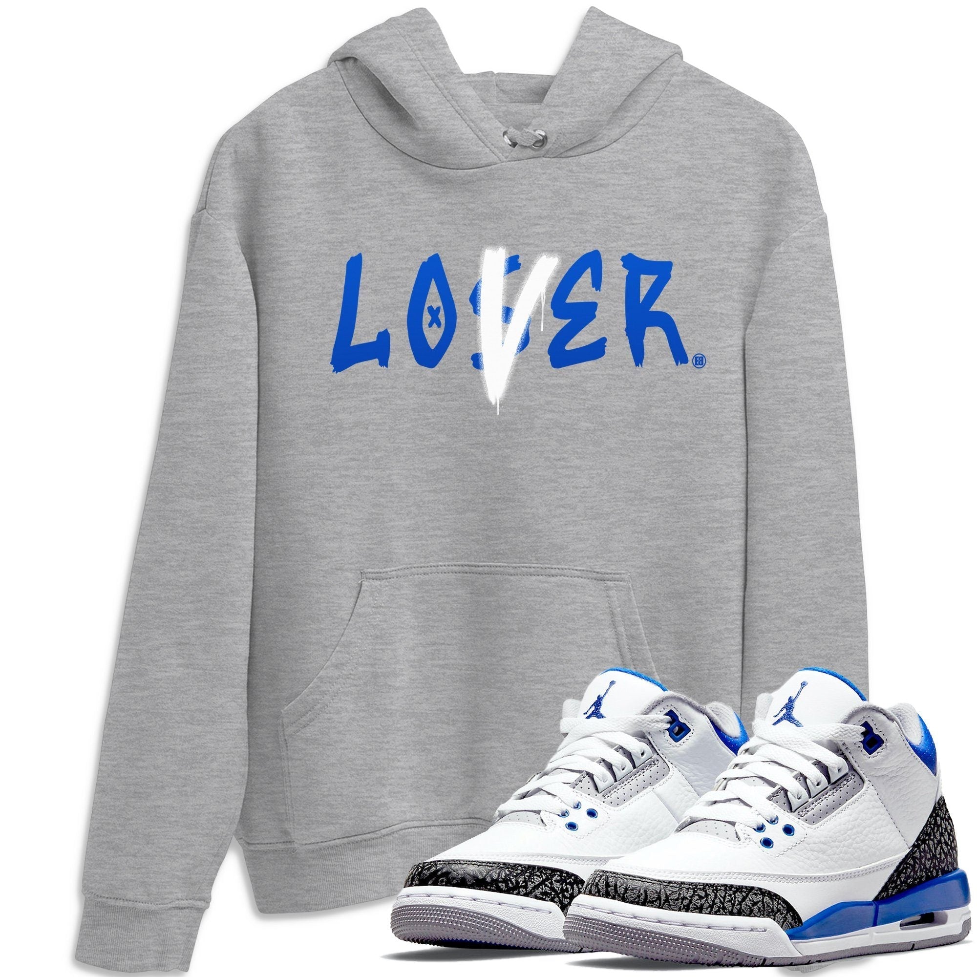 Jordan 3 Racer Blue Shirt To Match Jordans Loser Lover Sneaker Tees Jordan 3 Racer Blue Drip Gear Zone Sneaker Matching Clothing Unisex Shirts