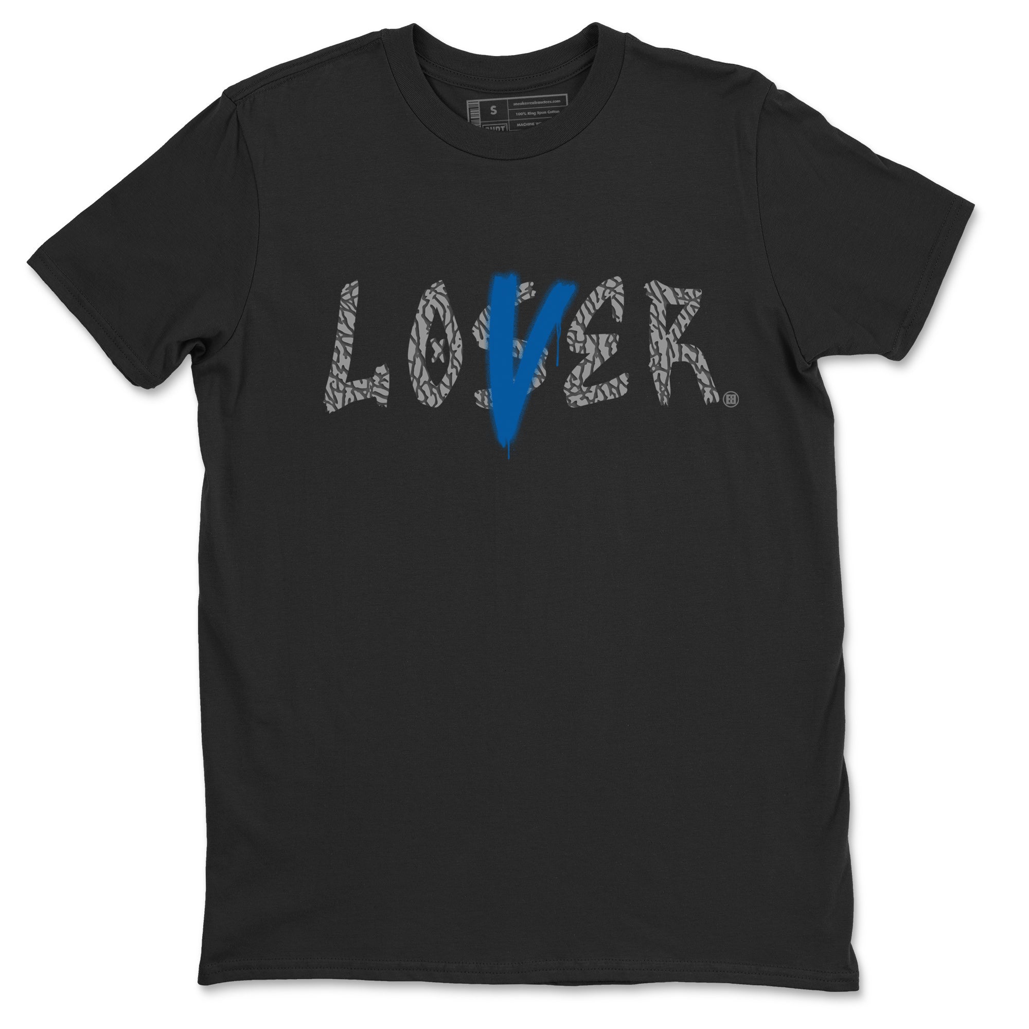 Air Jordan 3 Wizards Sneaker Match Tees Loser Lover Streetwear Sneaker Shirt 3s Wizards T-Shirt Unisex Shirts Black 2