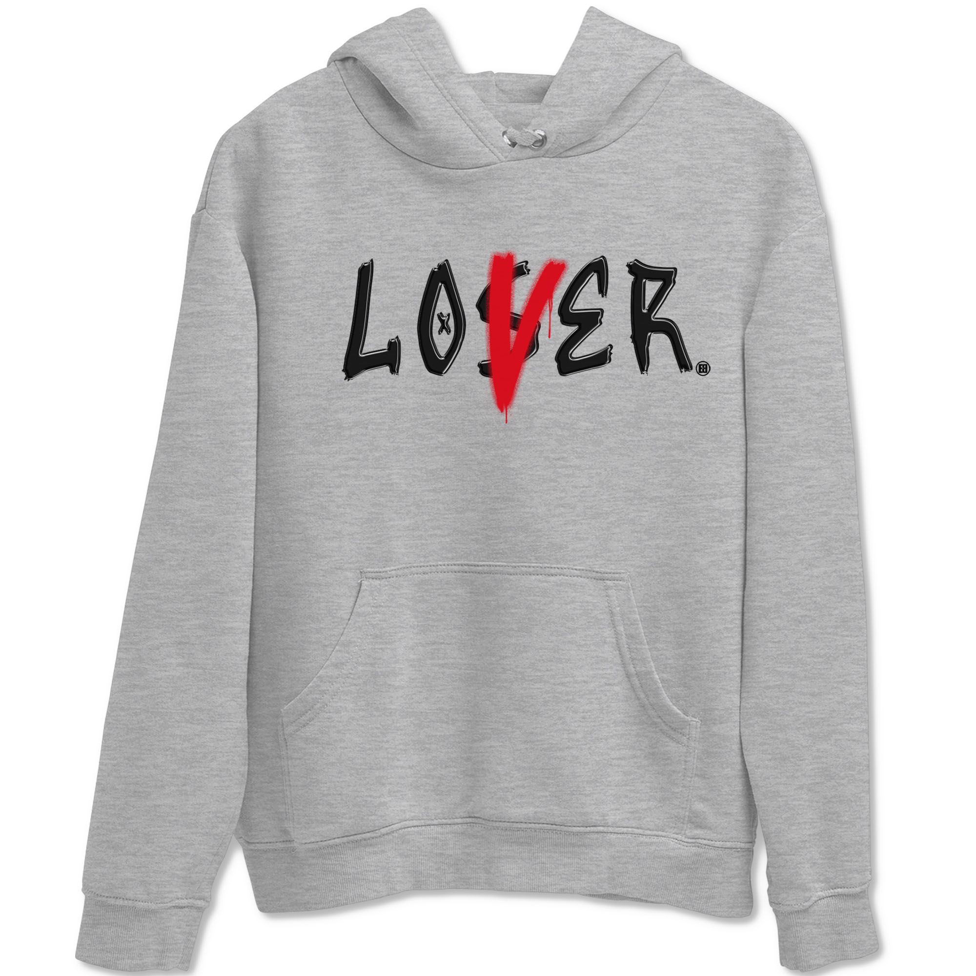 Air Jordan 4 Bred Reimagined shirt to match jordans Loser Lover sneaker tees 4s Bred Reimagined Drip Gear Zone unisex cotton Heather Grey 2 crew neck shirt