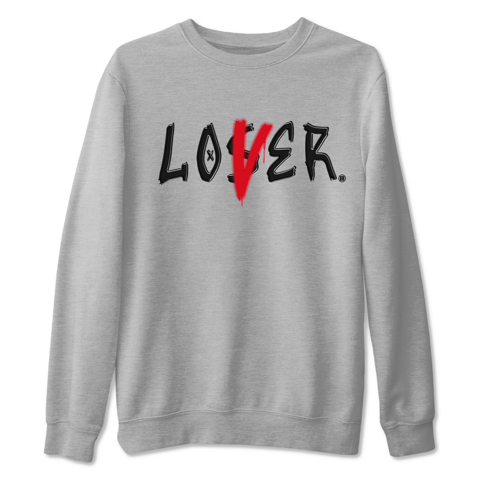 Air Jordan 4 Bred Reimagined shirt to match jordans Loser Lover sneaker tees 4s Bred Reimagined Drip Gear Zone unisex cotton Heather Grey 2 crew neck shirt