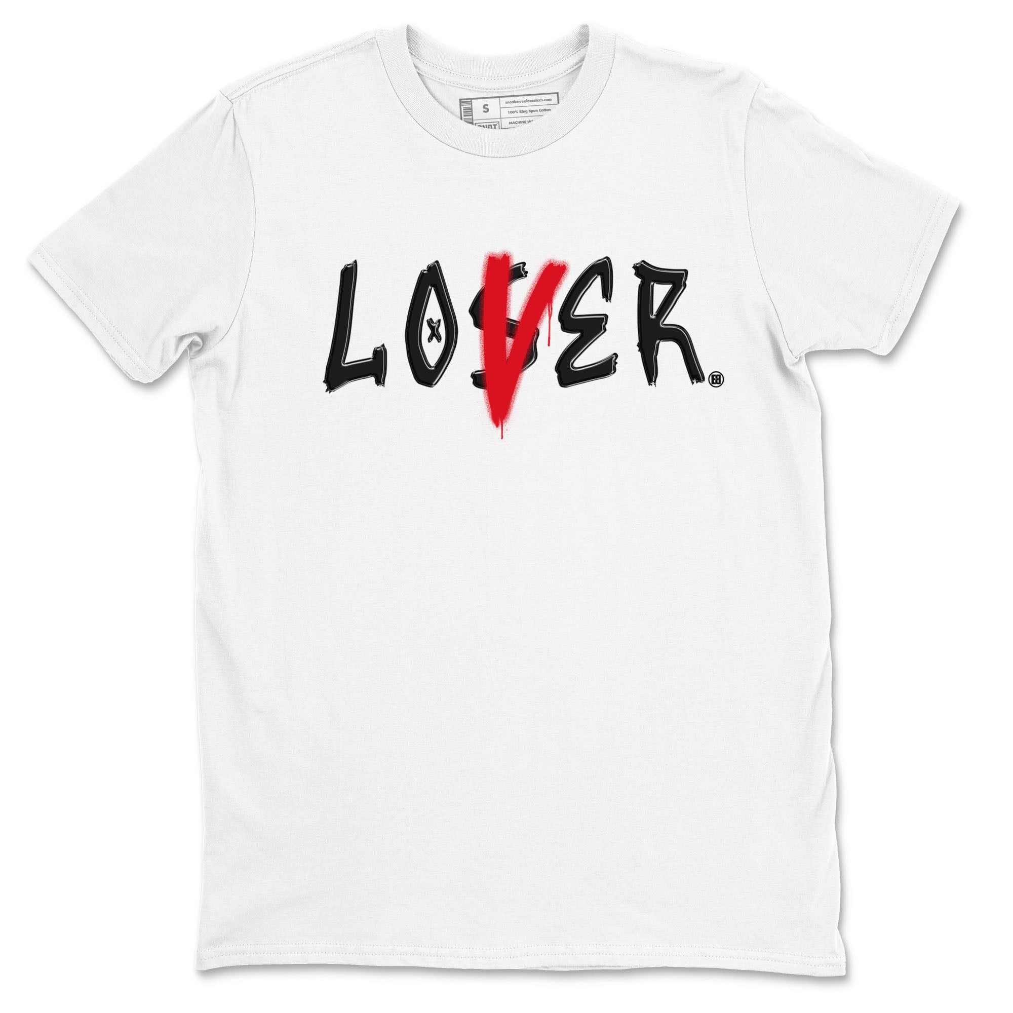 Air Jordan 4 Bred Reimagined shirt to match jordans Loser Lover sneaker tees 4s Bred Reimagined Drip Gear Zone unisex cotton White 2 crew neck shirt