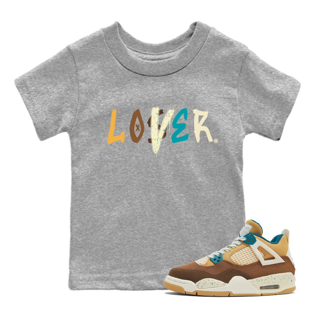 4s Cacao Wow shirt to match jordans Loser Lover Streetwear Sneaker Shirt Air Jordan 4 Cacao Wow Drip Gear Zone Sneaker Matching Clothing Baby Toddler Heather Grey 1 T-Shirt