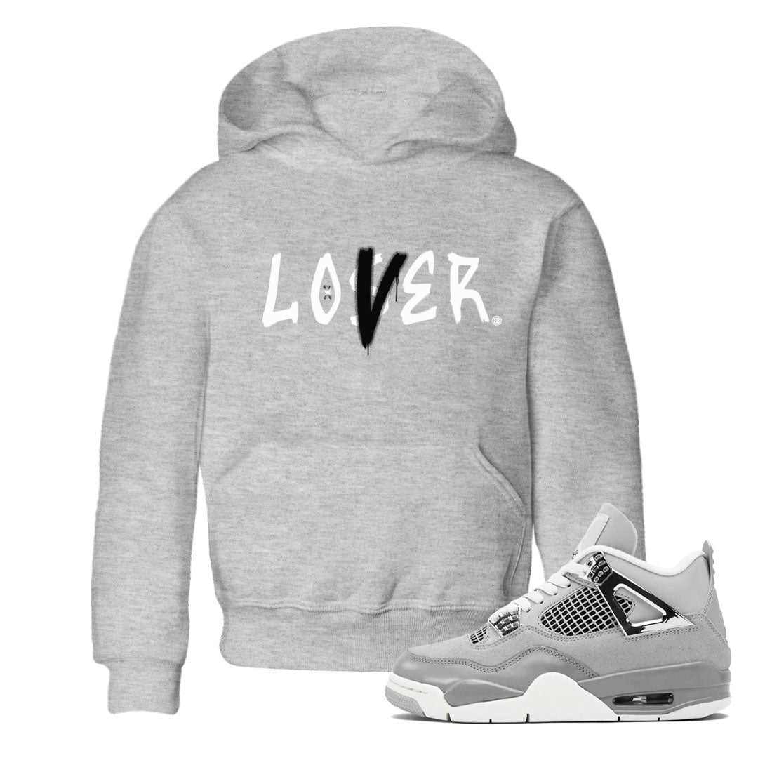 Air Jordan 4 Retro Frozen Moments shirt to match jordans Loser Lover Streetwear Sneaker Shirt AJ4 Frozen Moments Drip Gear Zone Sneaker Matching Clothing Baby Toddler Heather Grey 1 T-Shirt