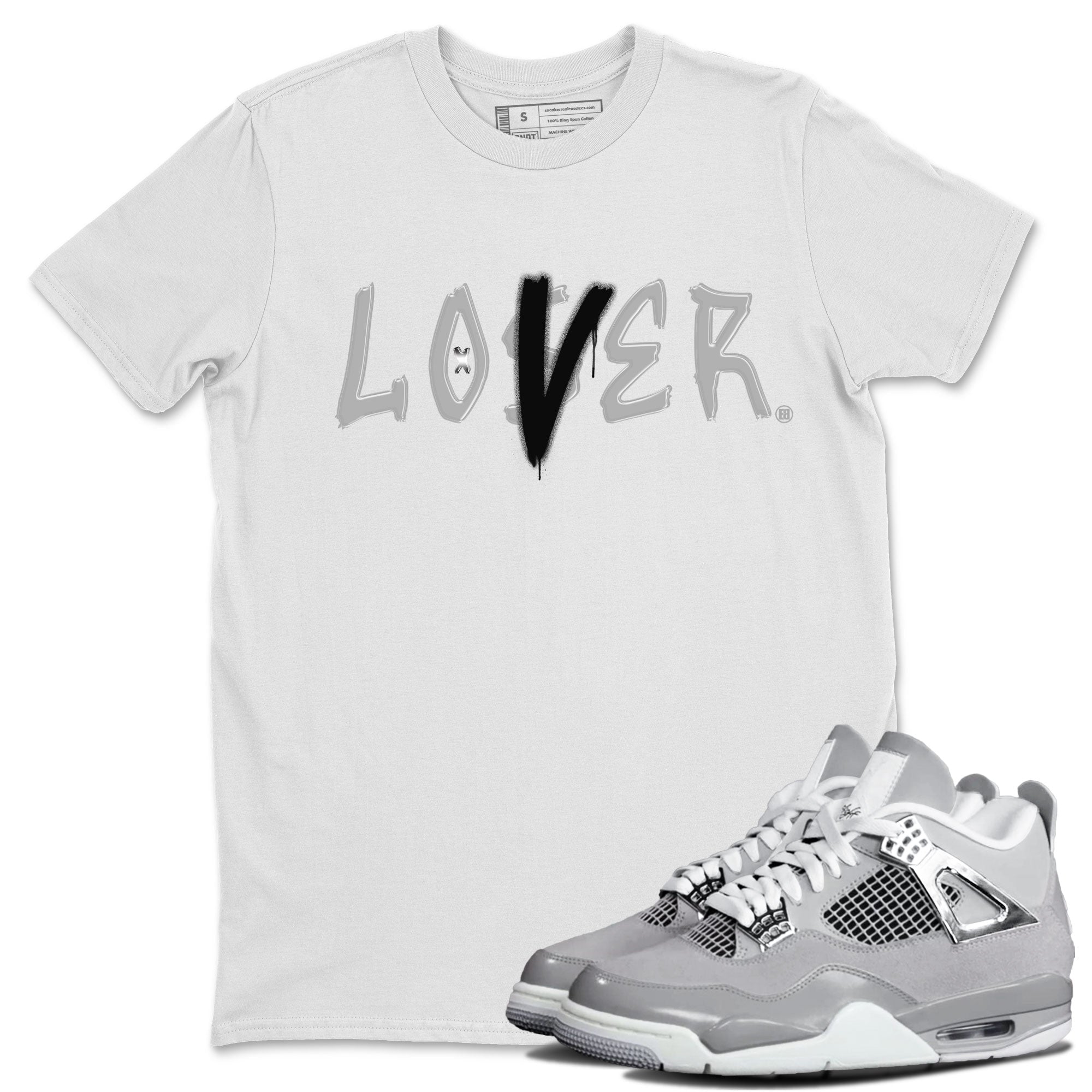 Air Jordan 4 Retro Frozen Moments shirt to match jordans Loser Lover Streetwear Sneaker Shirt AJ4 Frozen Moments Drip Gear Zone Sneaker Matching Clothing Unisex White 1 T-Shirt