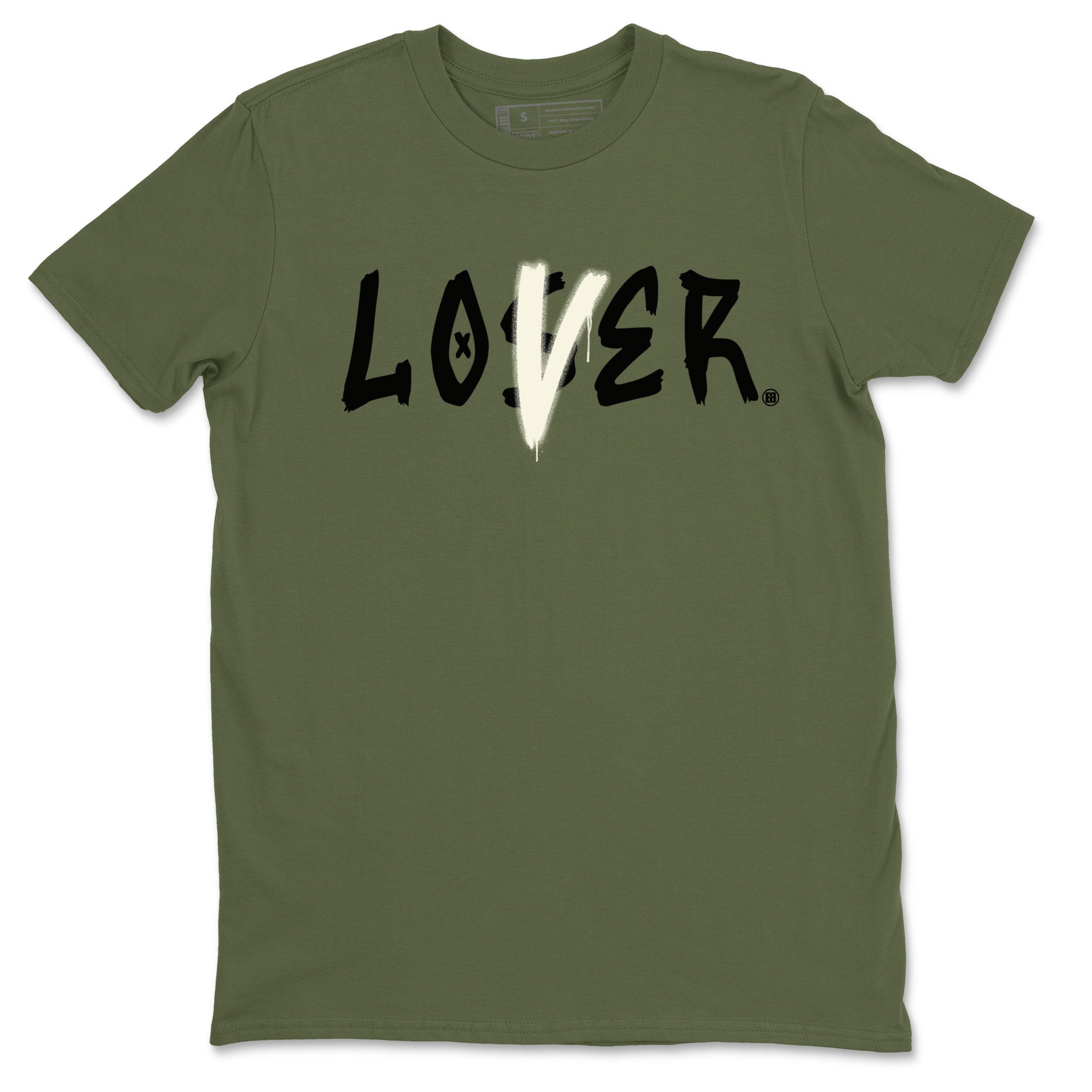 Air Jordan 4 Medium Olive shirt to match jordans streetwear brand Loser Lover sneaker match tees 4s Olive Drip Gear Zone Unisex Military Green 2 T-Shirt