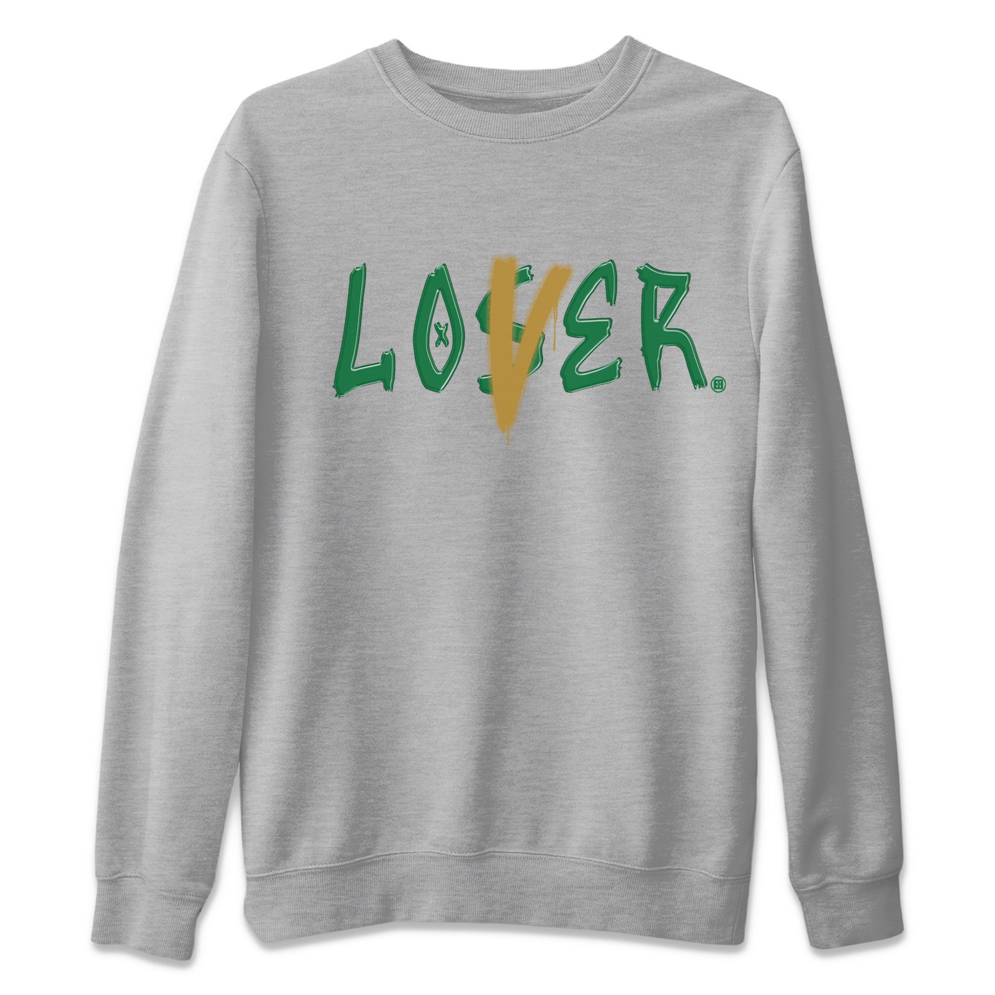 Air Jordan 4 Pine Green Sneaker Match Tees Loser Lover Streetwear Sneaker Shirt Nike SB x Jordan 4 Pine Green Sneaker Release Tees Unisex Shirts Heather Grey 2