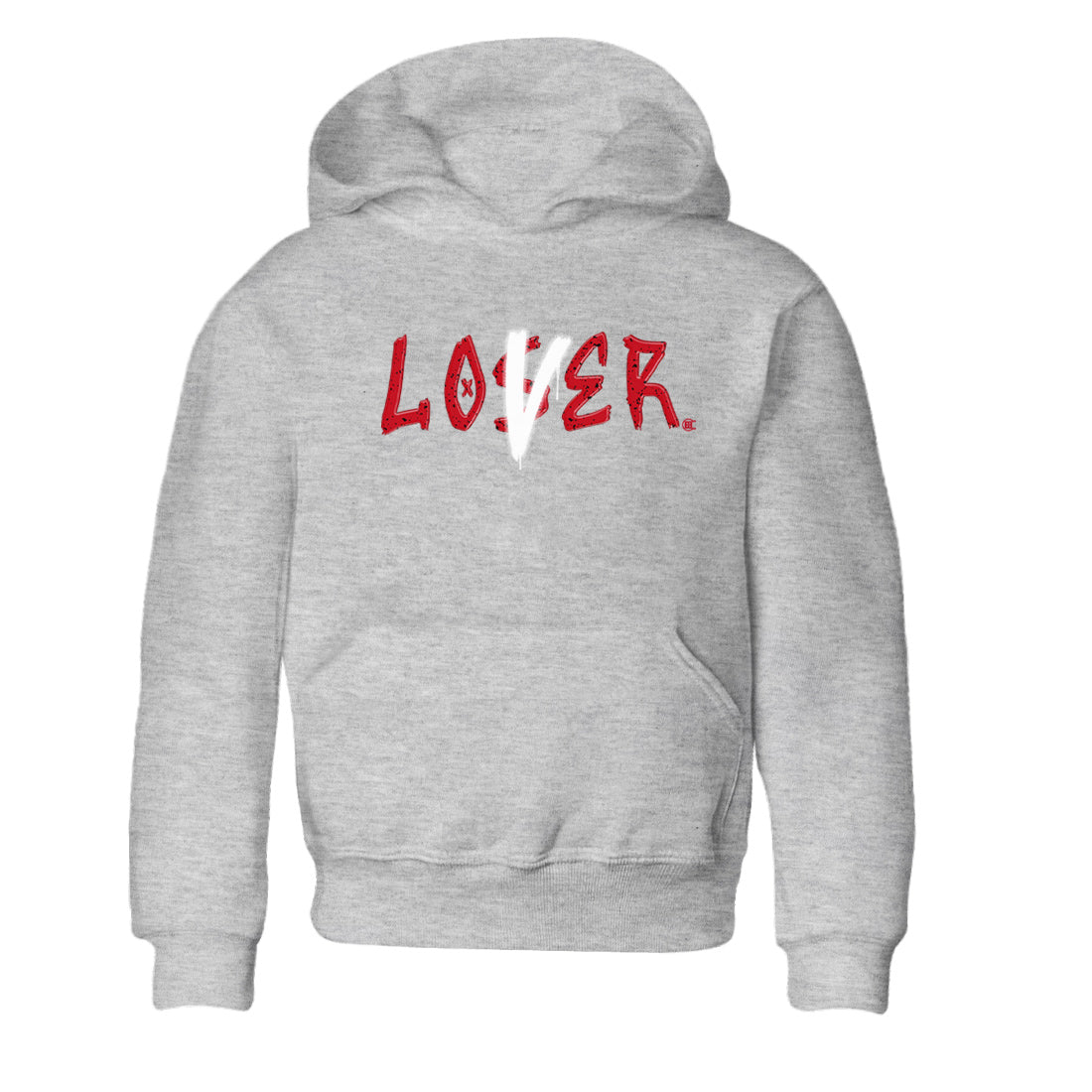 Jordan 4 Red Cement Tees Outfits Loser Lover Streetwear Sneaker Shirt Air Jordan 4 Red Cement Sneaker Release Tees Kids Shirts Heather Grey 2