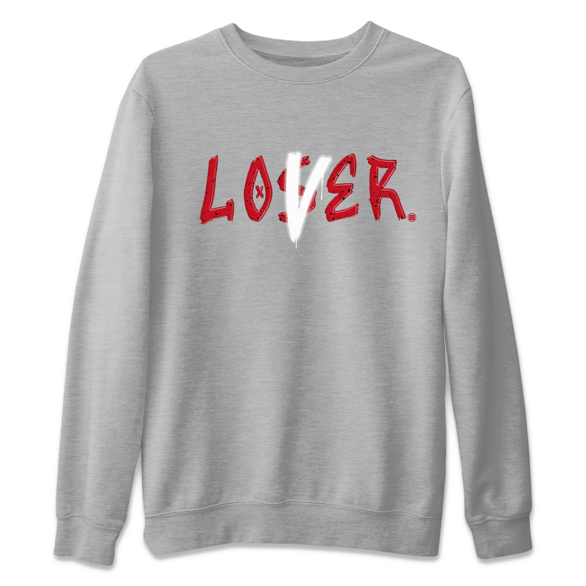 Jordan 4 Red Cement Tees Outfits Loser Lover Streetwear Sneaker Shirt Air Jordan 4 Red Cement Sneaker Release Tees Unisex Shirts Heather Grey 2
