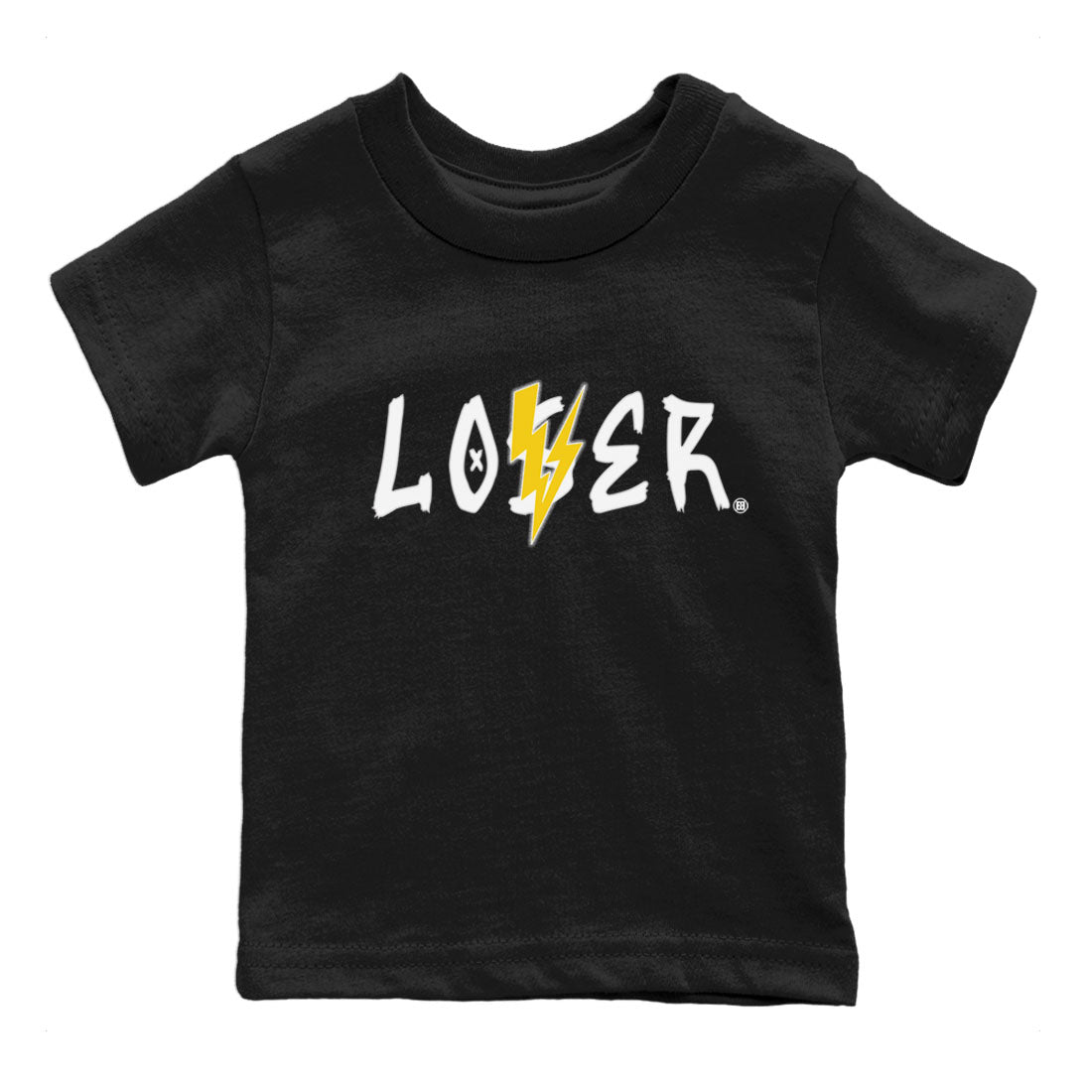 Air Jordan 4 Thunder Sneaker Match Tees Loser Lover Streetwear Sneaker Shirt Air Jordan 4 Retro Thunder Tee Kids Shirts Black 2