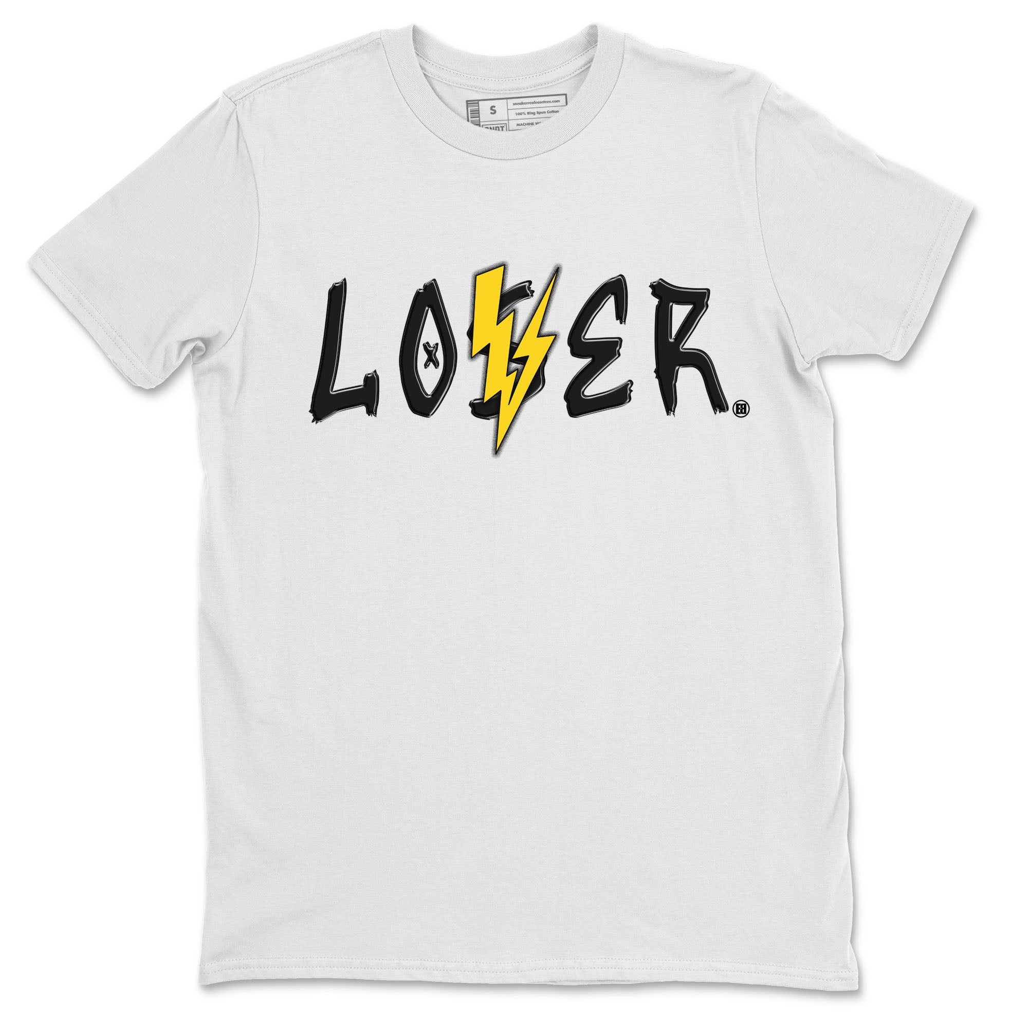 Air Jordan 4 Thunder Sneaker Match Tees Loser Lover Streetwear Sneaker Shirt Air Jordan 4 Retro Thunder Tee Unisex Shirts White 2