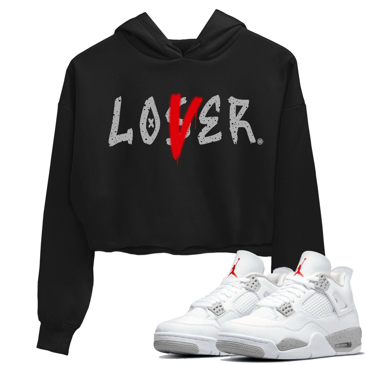 Jordan 4 Tech Grey Sneaker Matching T-Shirt Loser Lover Sneaker Tees Jordan 4 Tech Grey Sneaker Release Tees Women's Shirts