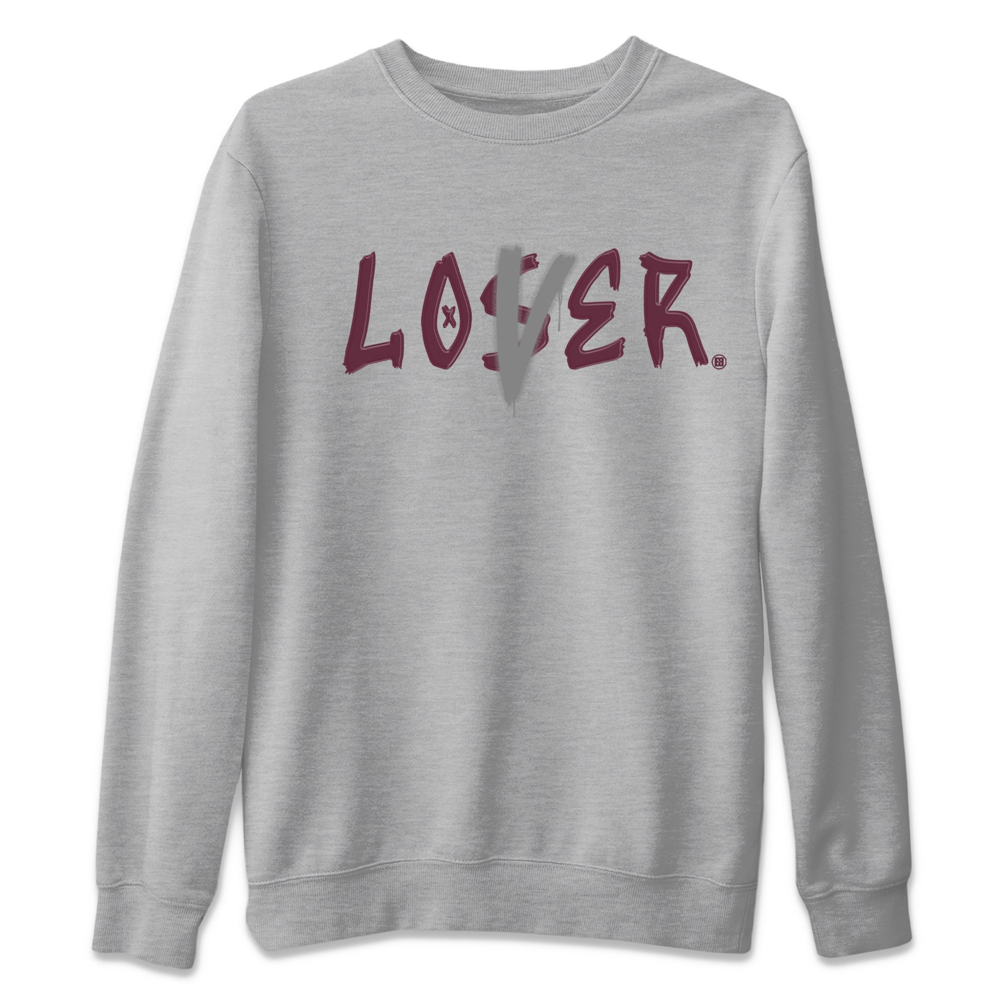 Air Jordan 5 Burgundy Sneaker Match Tees Loser Lover Jordan 5 Burgundy Tee Sneaker Release Tees Unisex Shirts Heather Grey 2