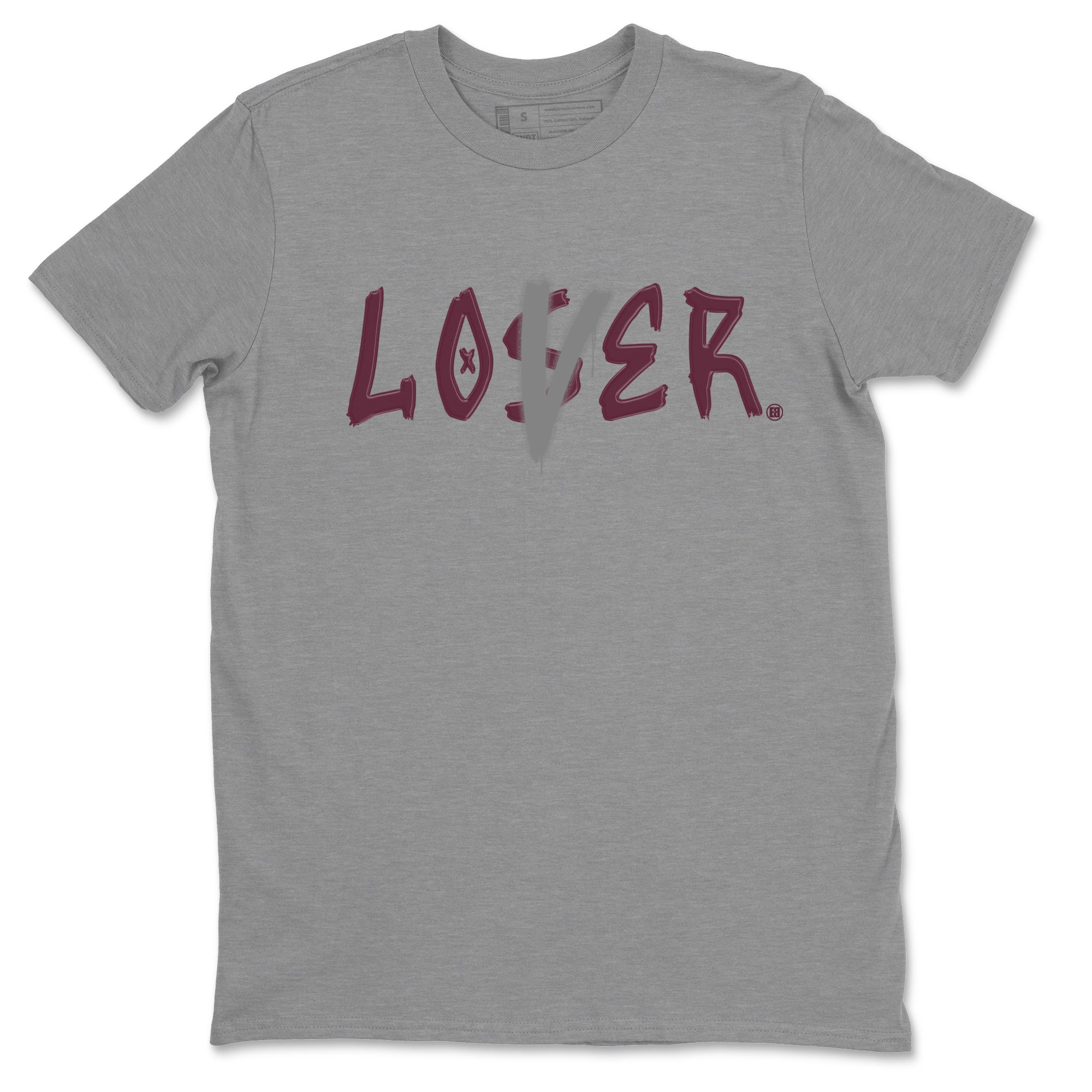 Air Jordan 5 Burgundy Sneaker Match Tees Loser Lover Jordan 5 Burgundy Tee Sneaker Release Tees Unisex Shirts Heather Grey 2