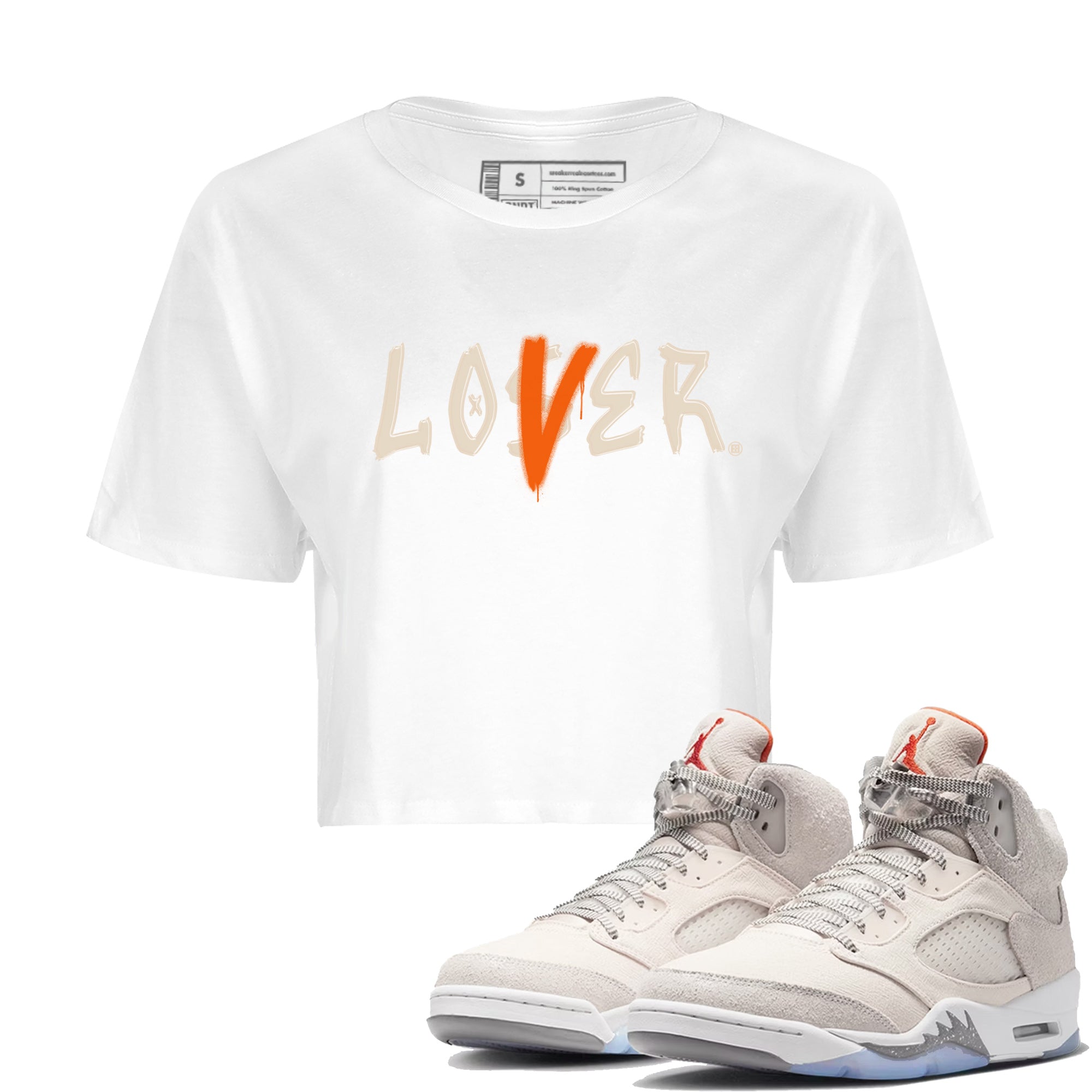 Jordan 5 Craft Tee Loser Lover Streetwear Sneaker Shirt Air Jordan 5 Craft Sneaker Release Tees Women's Shirts White 1