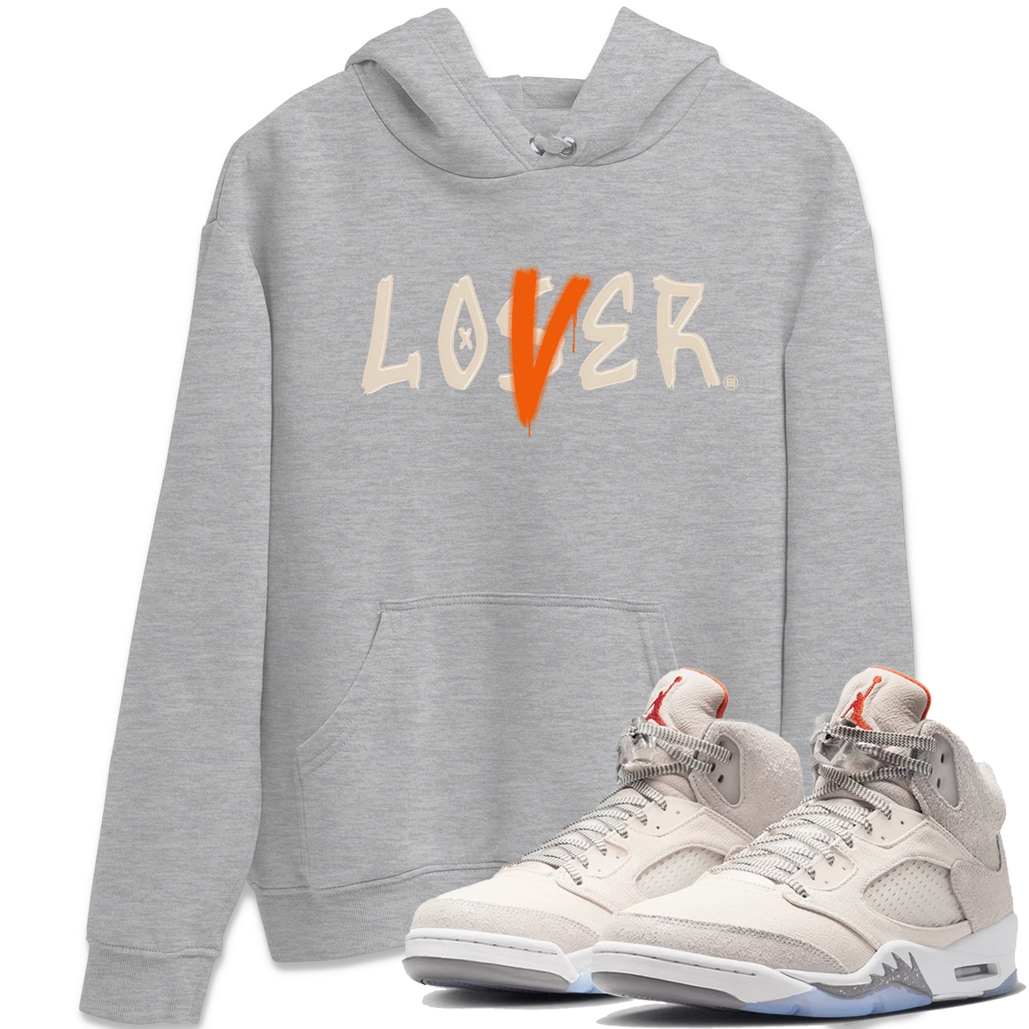 Jordan 5 Craft Tee Loser Lover Streetwear Sneaker Shirt Air Jordan 5 Craft Sneaker Release Tees Unisex Shirts Heather Grey 1