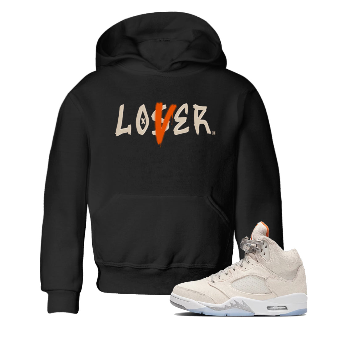 Jordan 5 Craft Tee Loser Lover Streetwear Sneaker Shirt Air Jordan 5 Craft Sneaker Release Tees Kids Shirts Black 1
