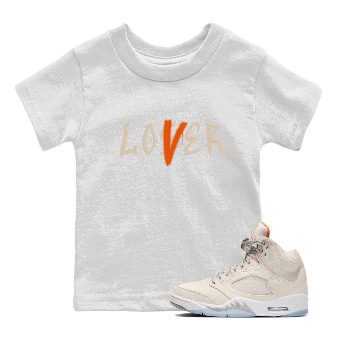 Jordan 5 Craft Tee Loser Lover Streetwear Sneaker Shirt Air Jordan 5 Craft Sneaker Release Tees Kids Shirts White 1