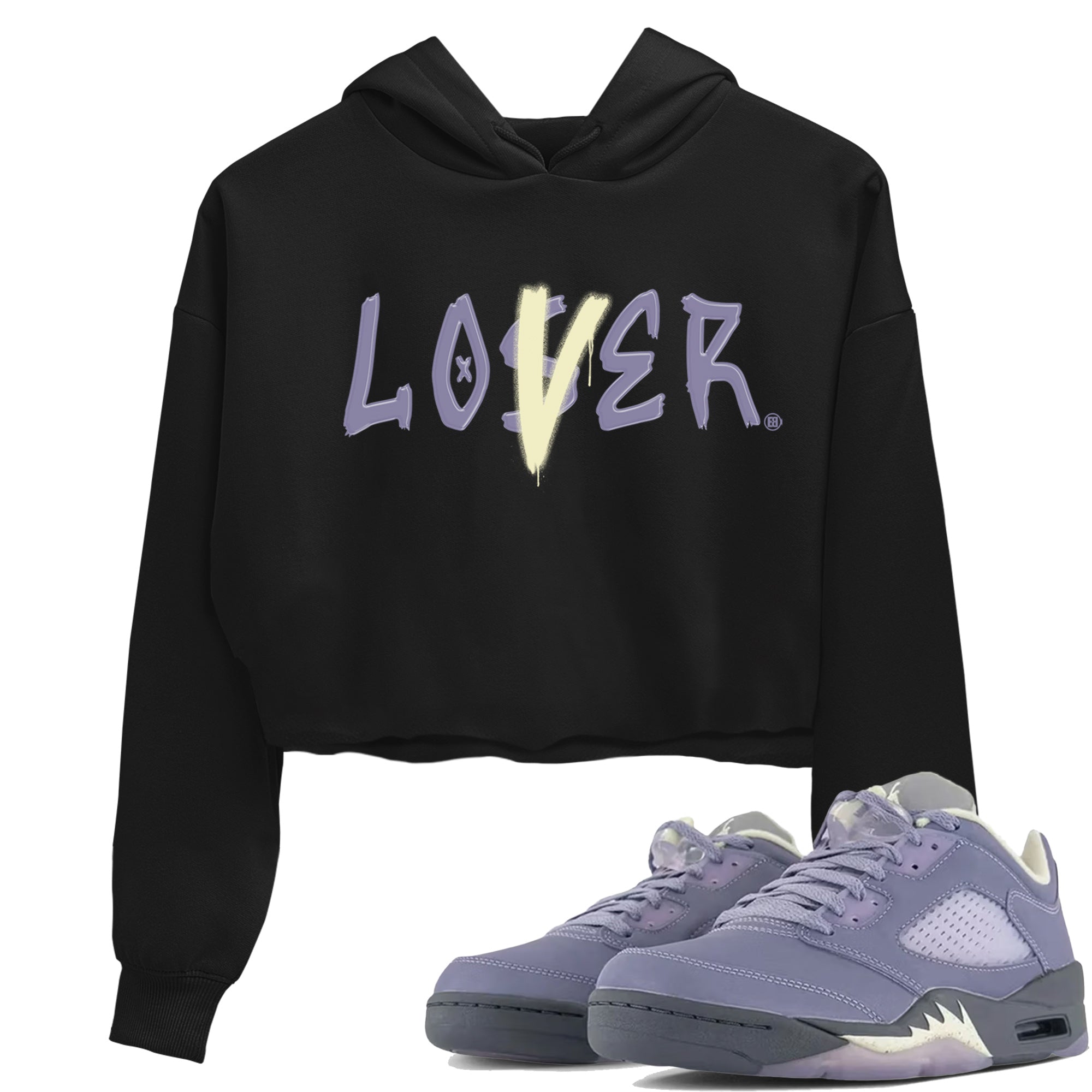 Air Jordan 5 Indigo Haze Sneaker Match Tees Loser Lover 5s Indigo Haze Tee Sneaker Release Tees Women's Shirts Black 1
