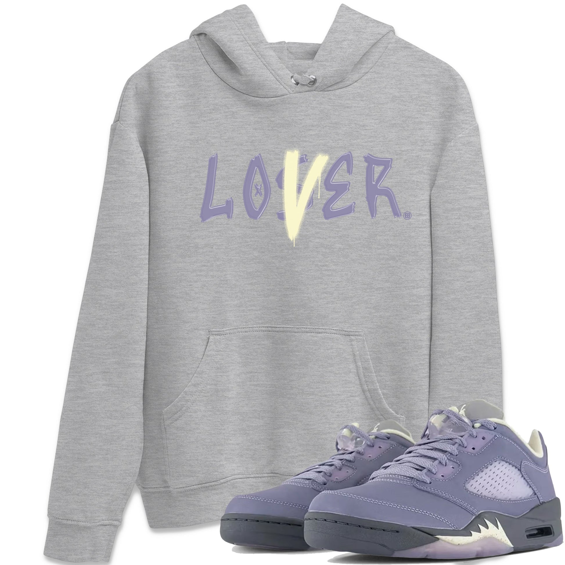 Air Jordan 5 Indigo Haze Sneaker Match Tees Loser Lover 5s Indigo Haze Tee Sneaker Release Tees Unisex Shirts Heather Grey 1