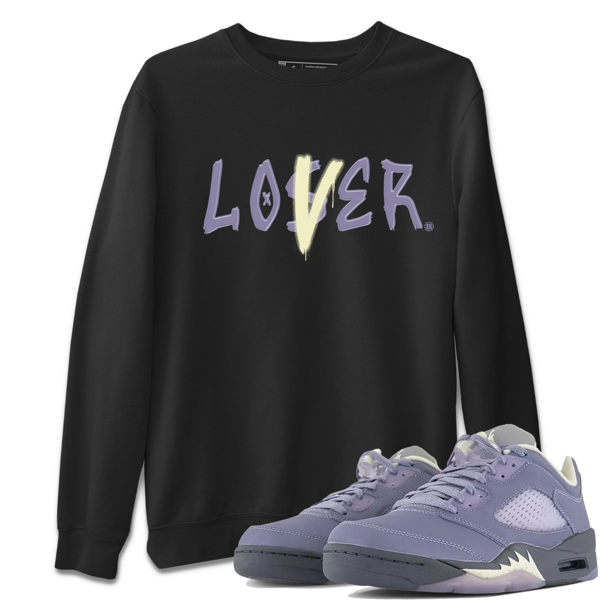 Air Jordan 5 Indigo Haze Sneaker Match Tees Loser Lover 5s Indigo Haze Tee Sneaker Release Tees Unisex Shirts Black 1