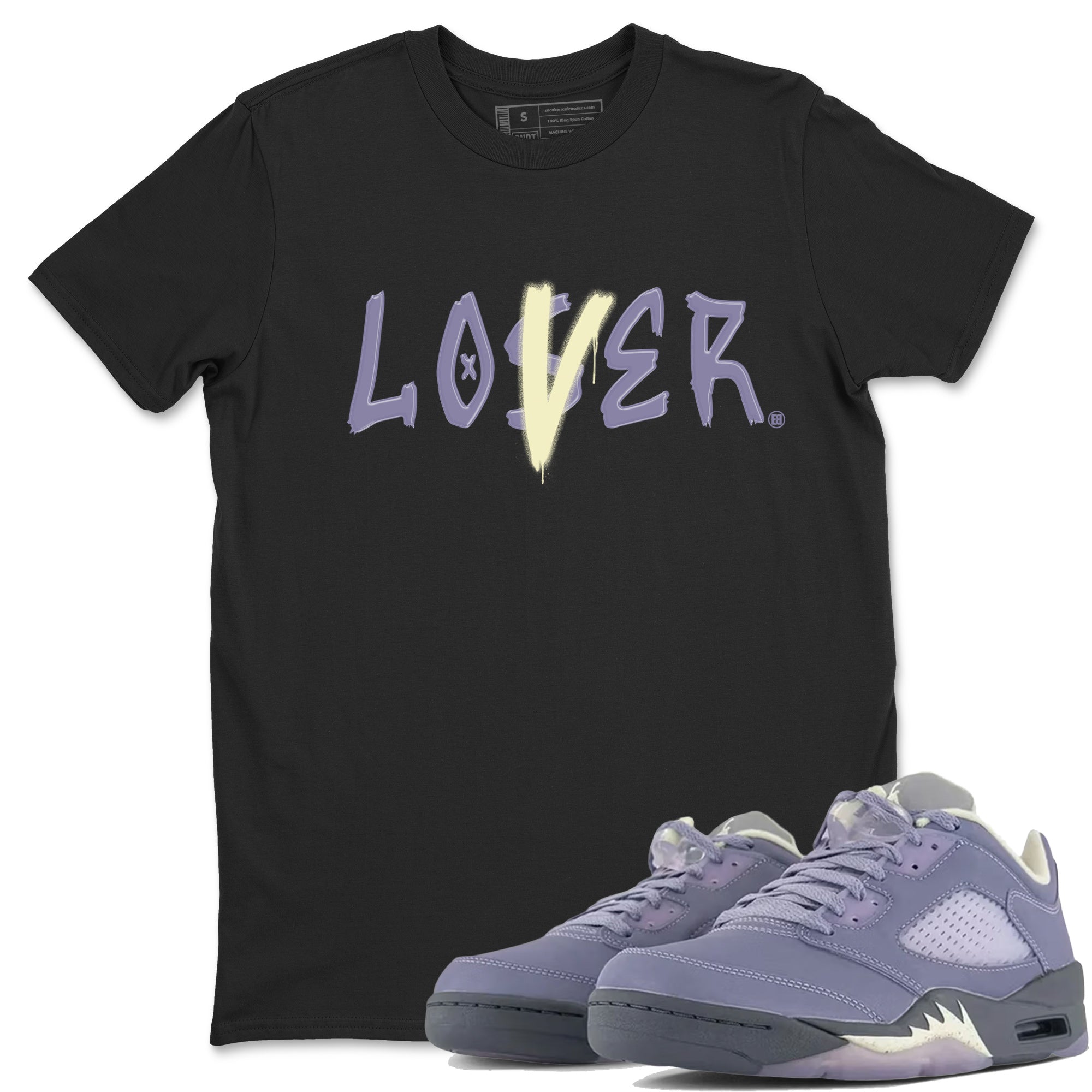 Air Jordan 5 Indigo Haze Sneaker Match Tees Loser Lover 5s Indigo Haze Tee Sneaker Release Tees Unisex Shirts Black 1
