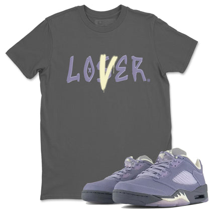 Air Jordan 5 Indigo Haze Sneaker Match Tees Loser Lover 5s Indigo Haze Tee Sneaker Release Tees Unisex Shirts Cool Grey 1