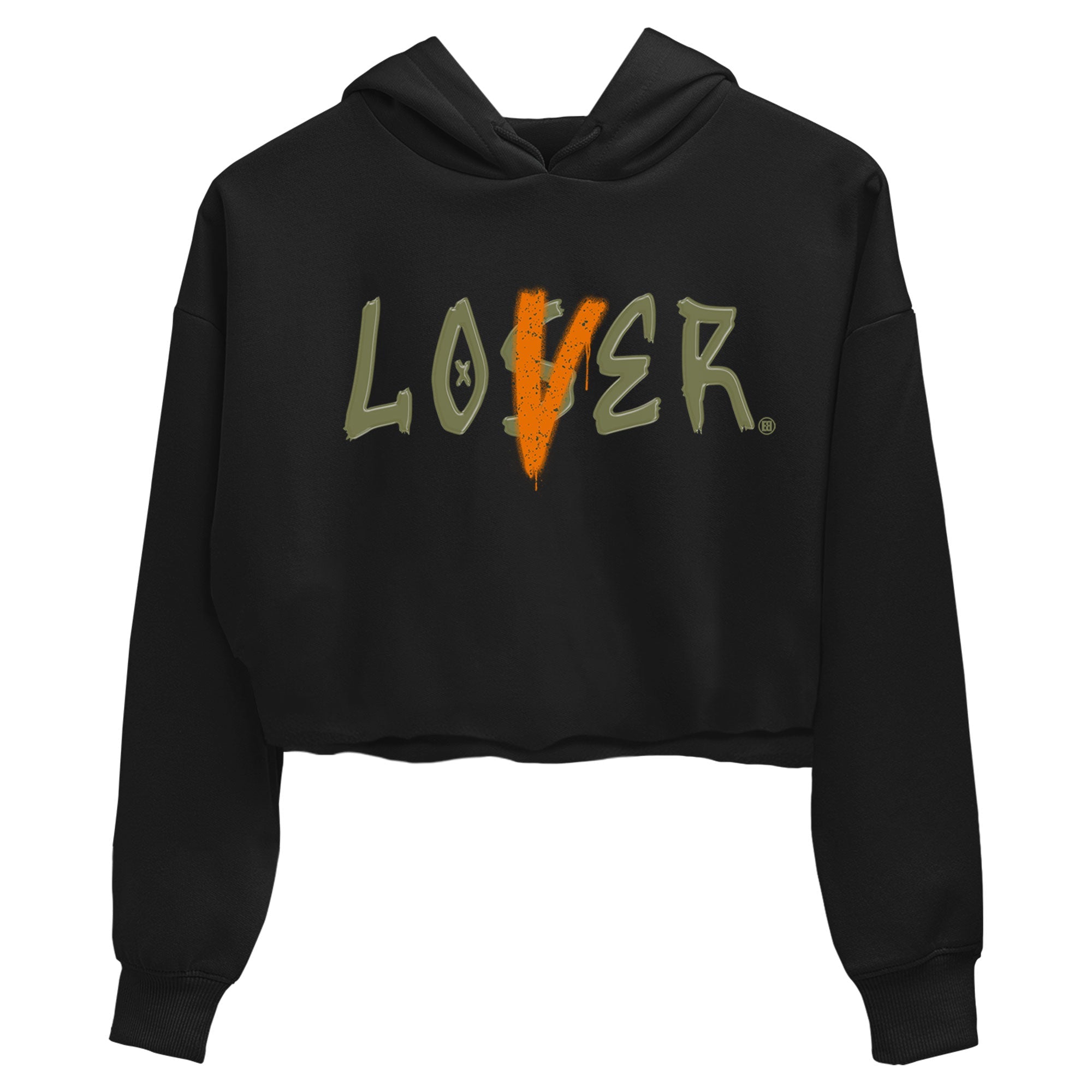 5s Olive shirt to match jordans Loser Lover sneaker tees Air Jordan 5 Olive Drip Gear Zone Black 2 crop length shirt