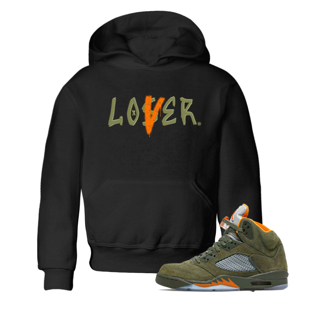 5s Olive shirt to match jordans Loser Lover sneaker tees Air Jordan 5 Olive Drip Gear Zone baby toddler Black 1 cotton Shirt